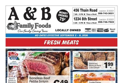 A&B Family Foods Weekly Ad September 2 - 8, 2026