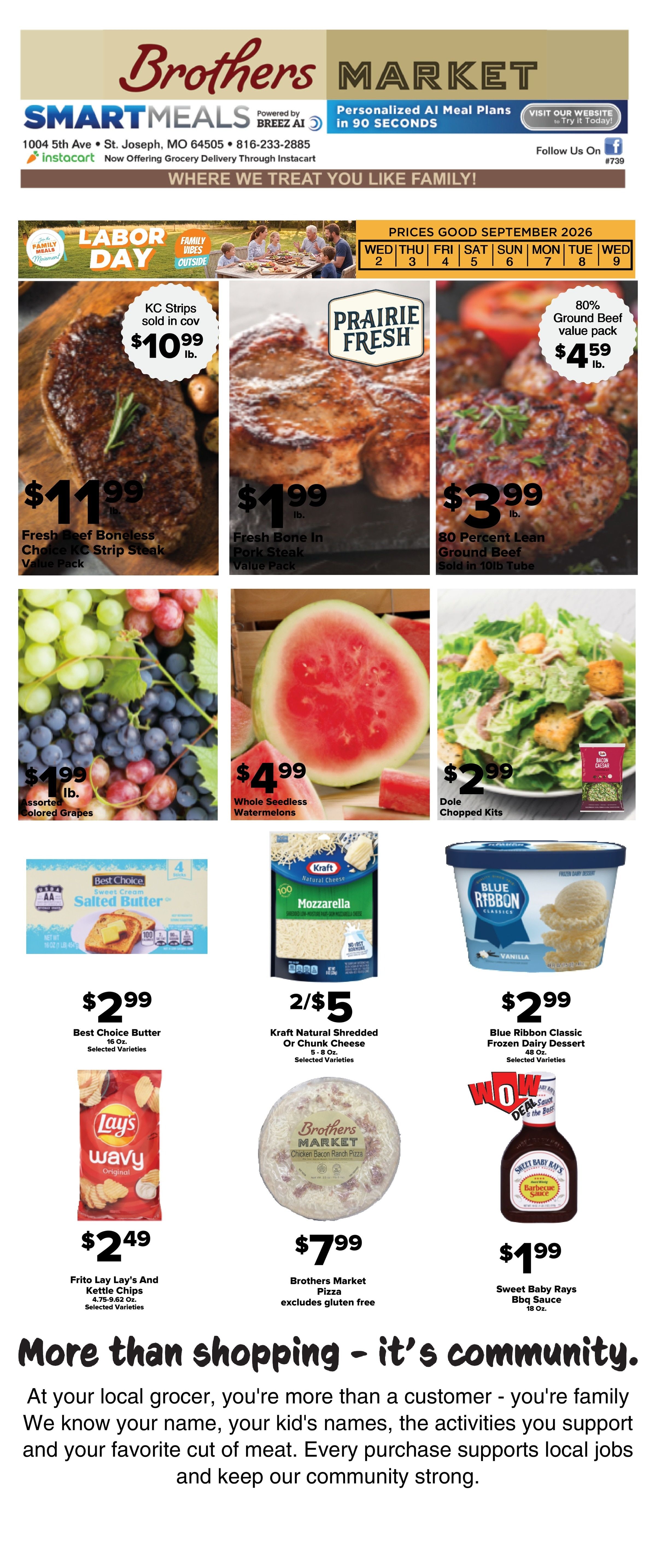 Brothers Market (St. Joseph, MO) Weekly Ad September 2 - 9, 2026