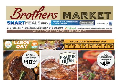Brothers Market (Tonganoxie, KS) Weekly Ad September 2 - 9, 2026