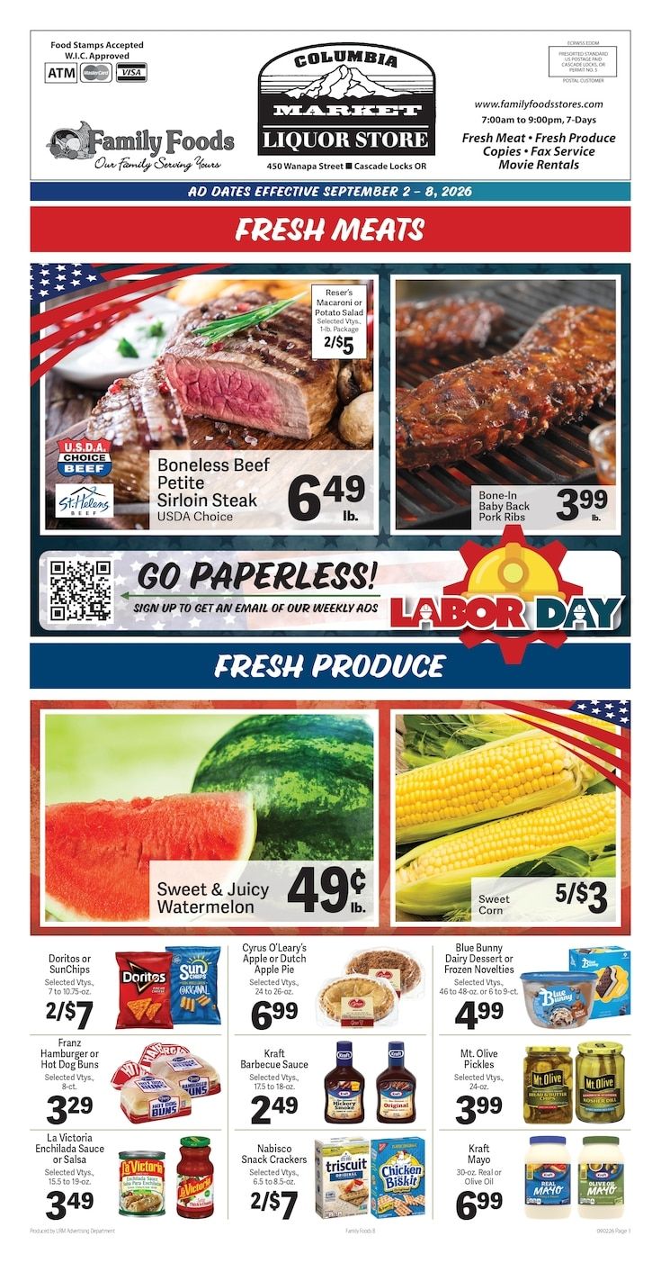 Columbia Market Weekly Ad September 2 - 8, 2026