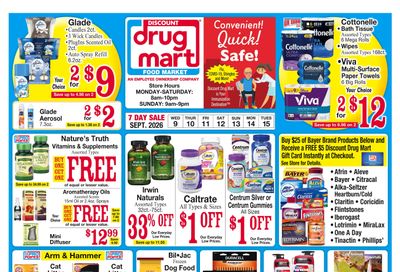 Discount Drug Mart (Ohio) Weekly Ad September 9 - 15, 2026
