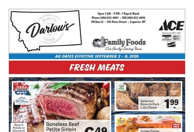 Darlow's Quality Foods Weekly Ad September 2 - 8, 2026