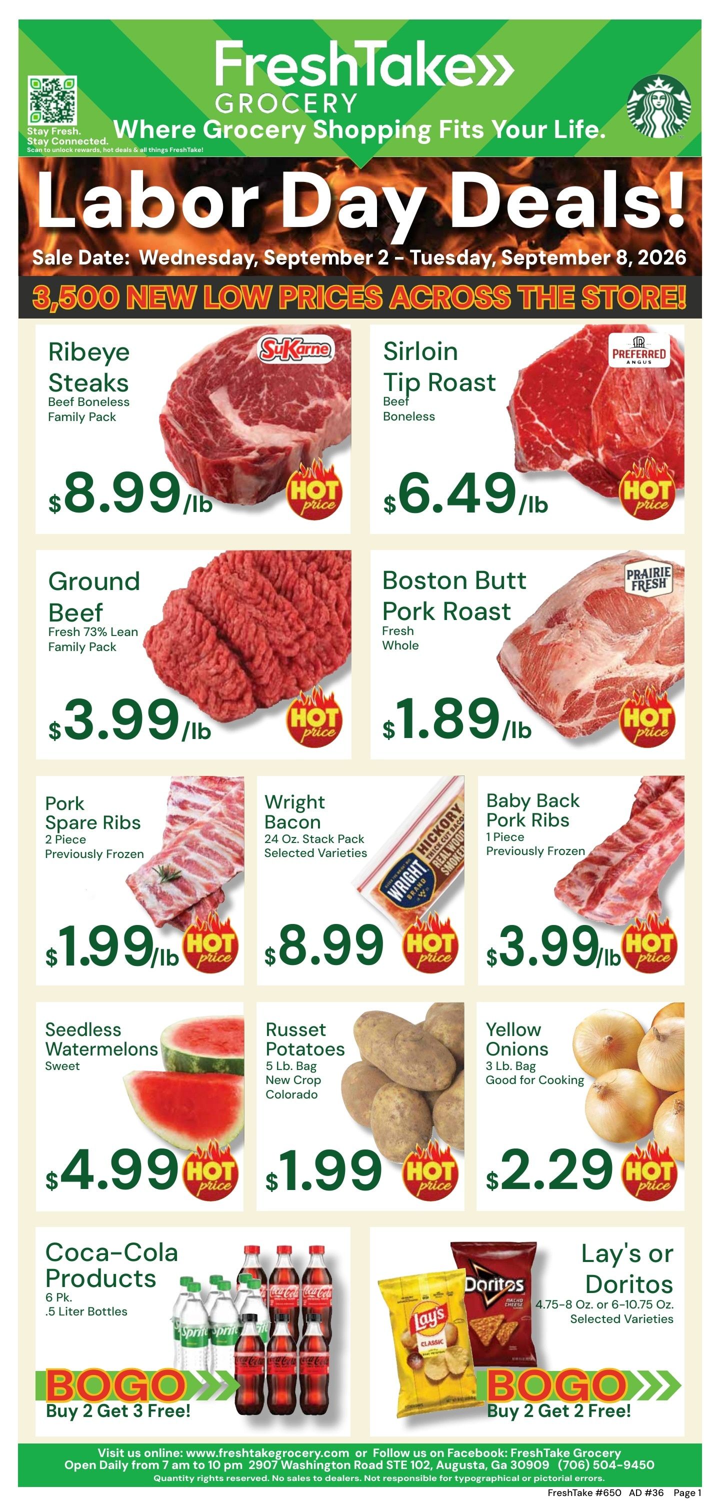 FreshTake Grocery Weekly Ad September 2 - 8, 2026