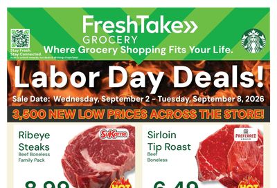 FreshTake Grocery Weekly Ad September 2 - 8, 2026