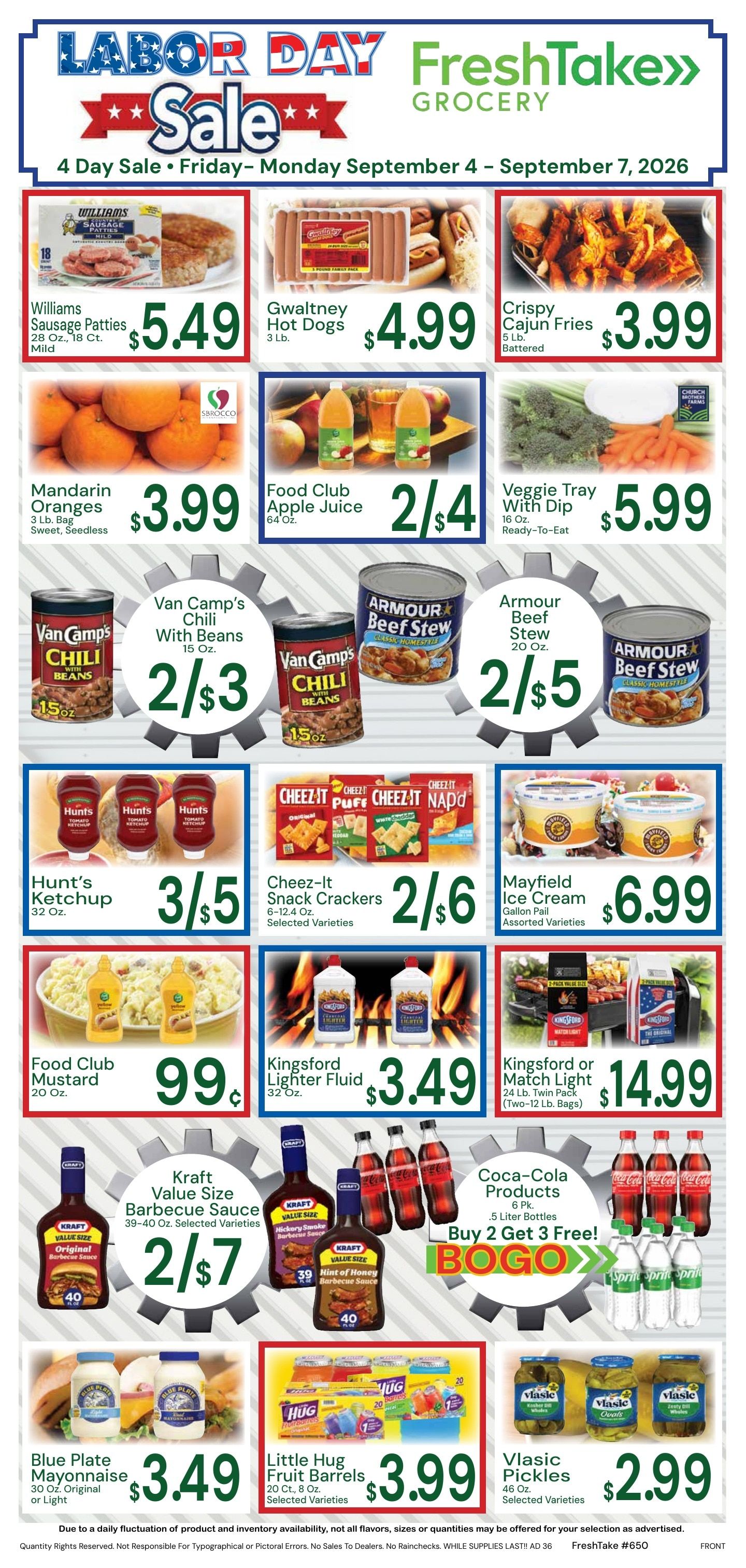 FreshTake Grocery Weekly Ad September 2 - 8, 2026