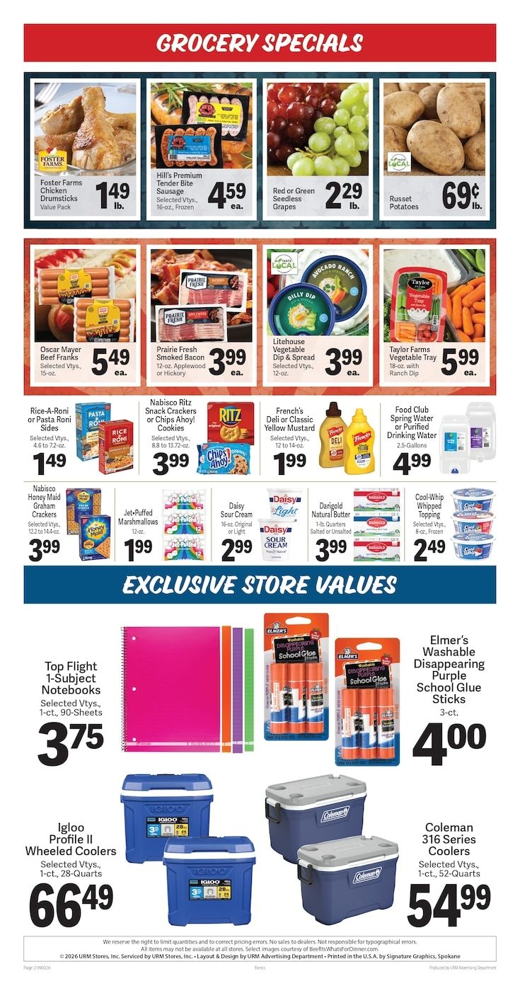 Bronc's Grocery Weekly Ad September 2 - 8, 2026