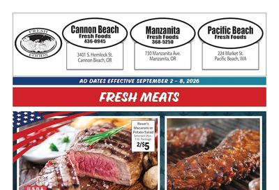Fresh Foods Manzanita Weekly Ad September 2 - 8, 2026