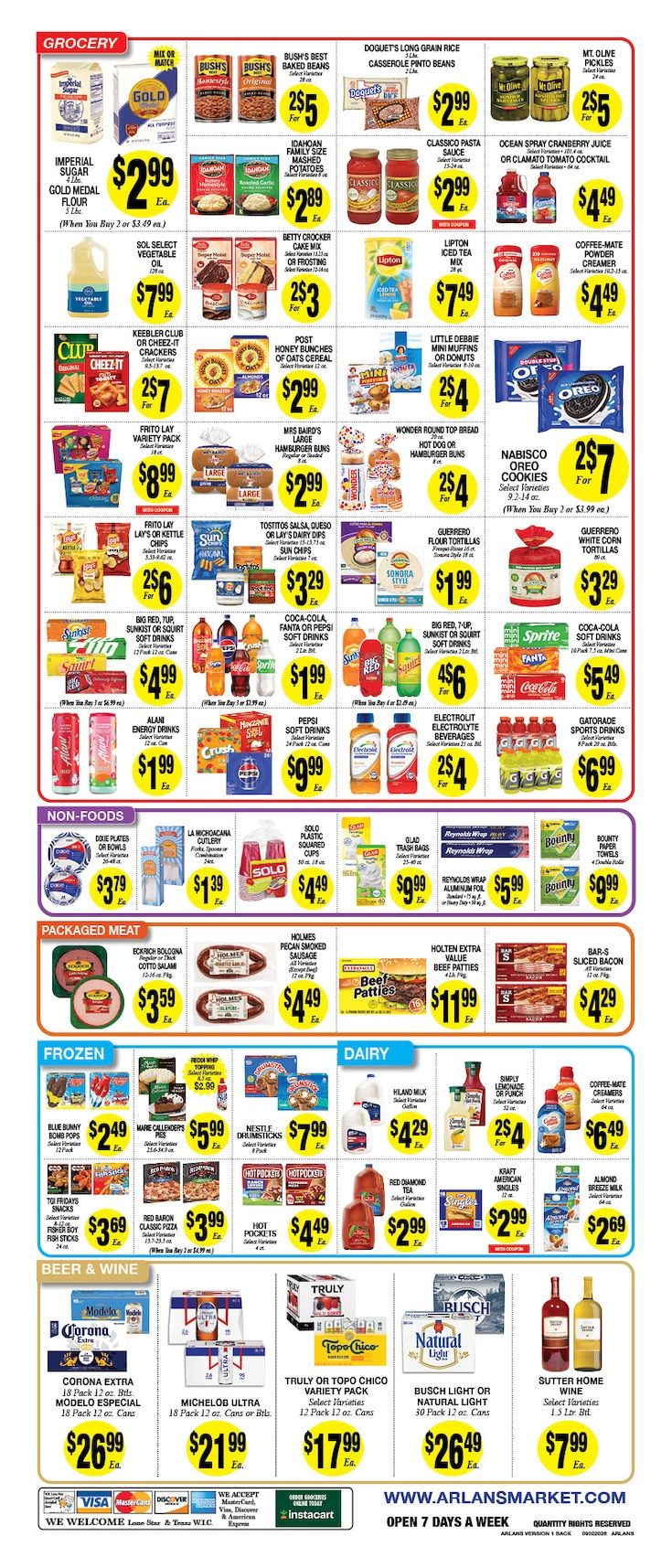 Arlan's Market (Freeport and other locations, TX) Weekly Ad September 2 - 8, 2026