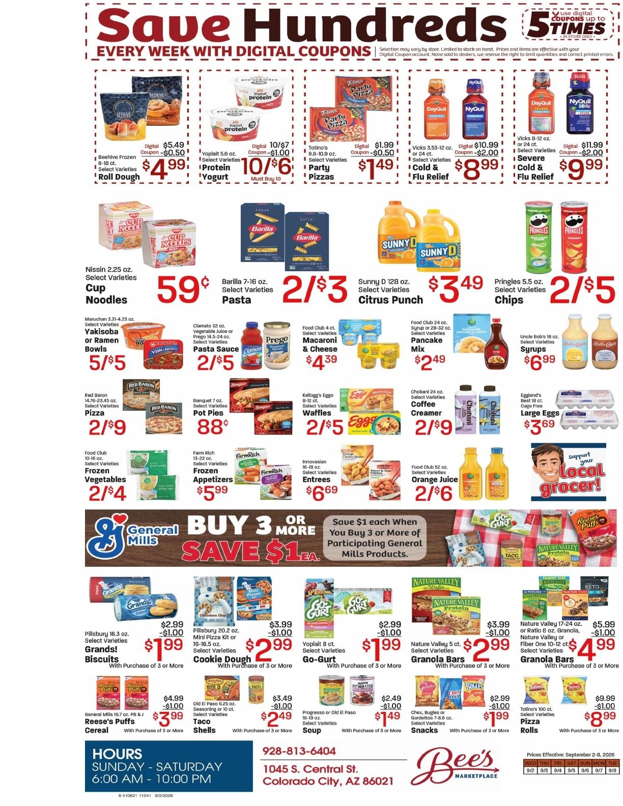 Bee's Marketplace Weekly Ad September 2 - 8, 2026