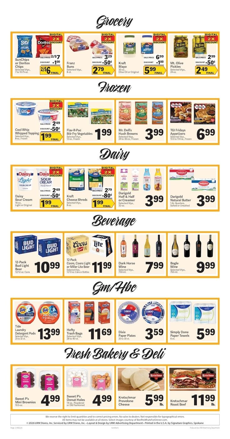 Hamilton's Marketplace Weekly Ad September 2 - 8, 2026
