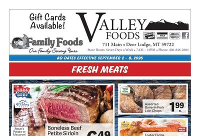 Deer Lodge Valley Foods Weekly Ad September 2 - 8, 2026