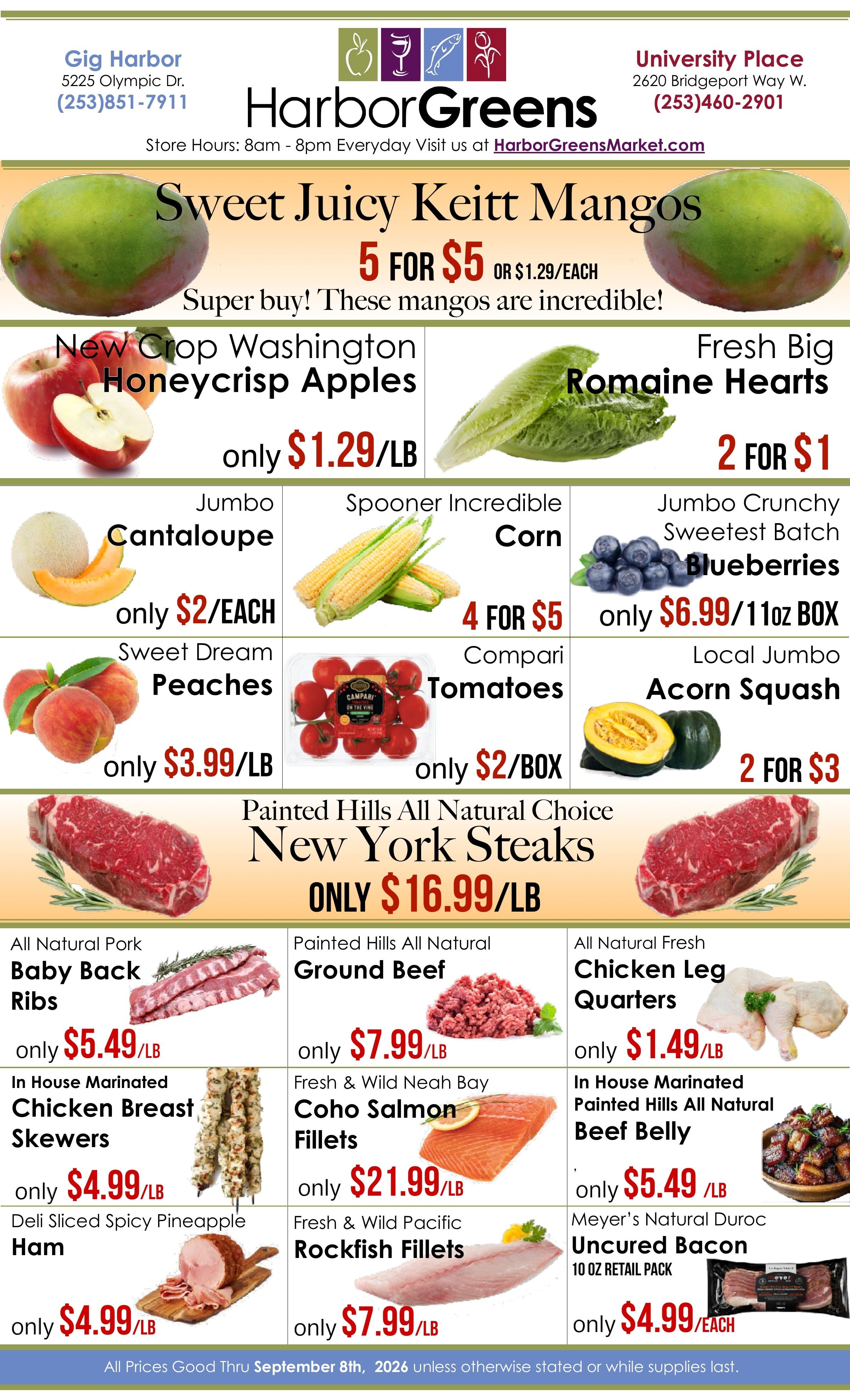 Harbor Greens Market Weekly Ad September 2 - 8, 2026