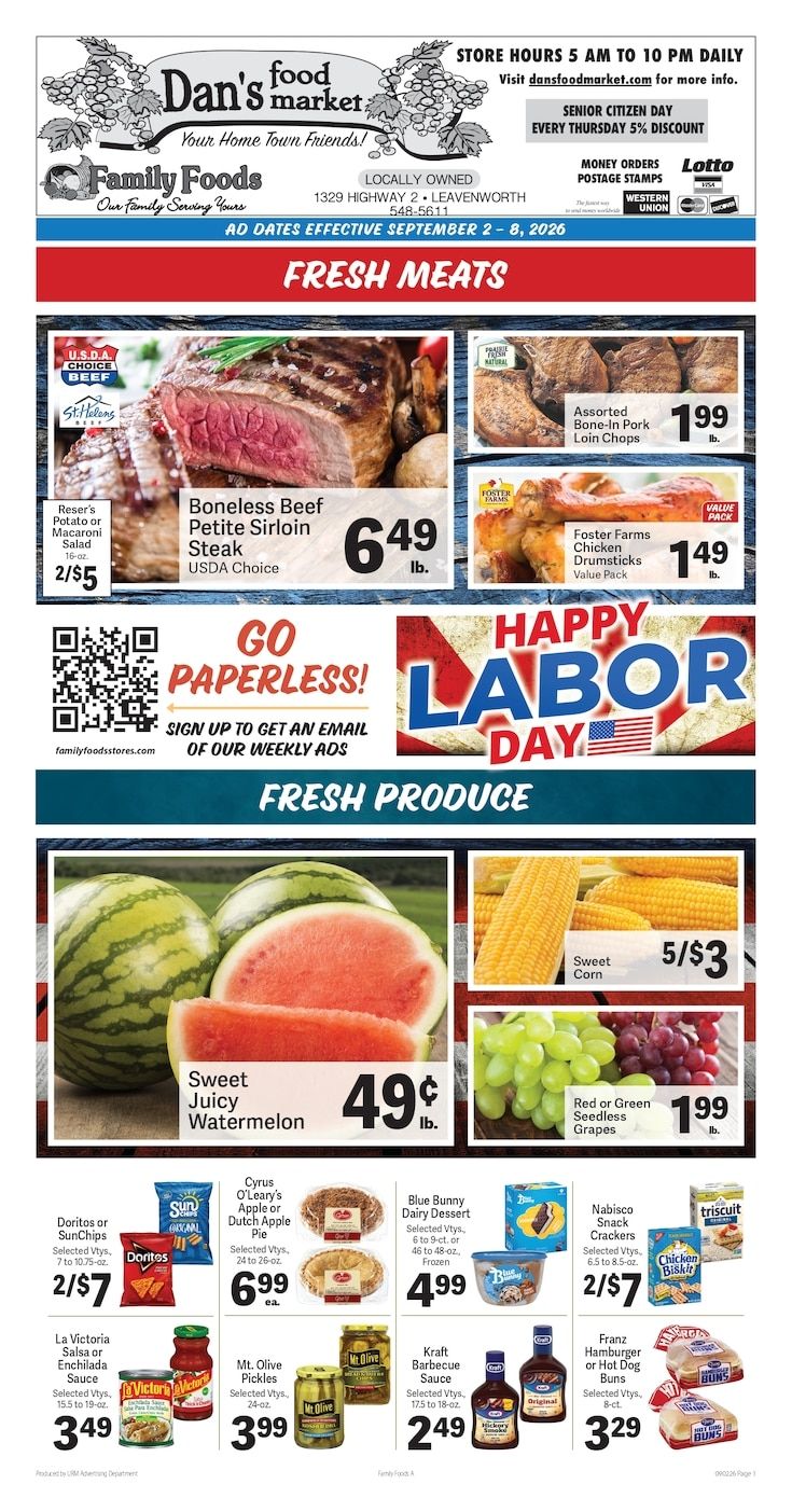 Dan's Food Market Weekly Ad September 2 - 8, 2026