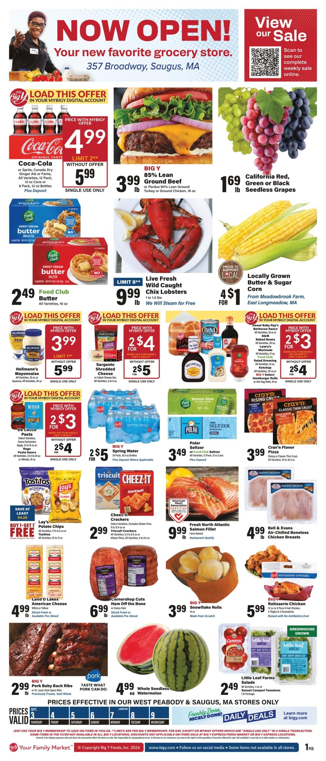 Big Y (Allston Area, MA) Weekly Ad September 3 - 9, 2026