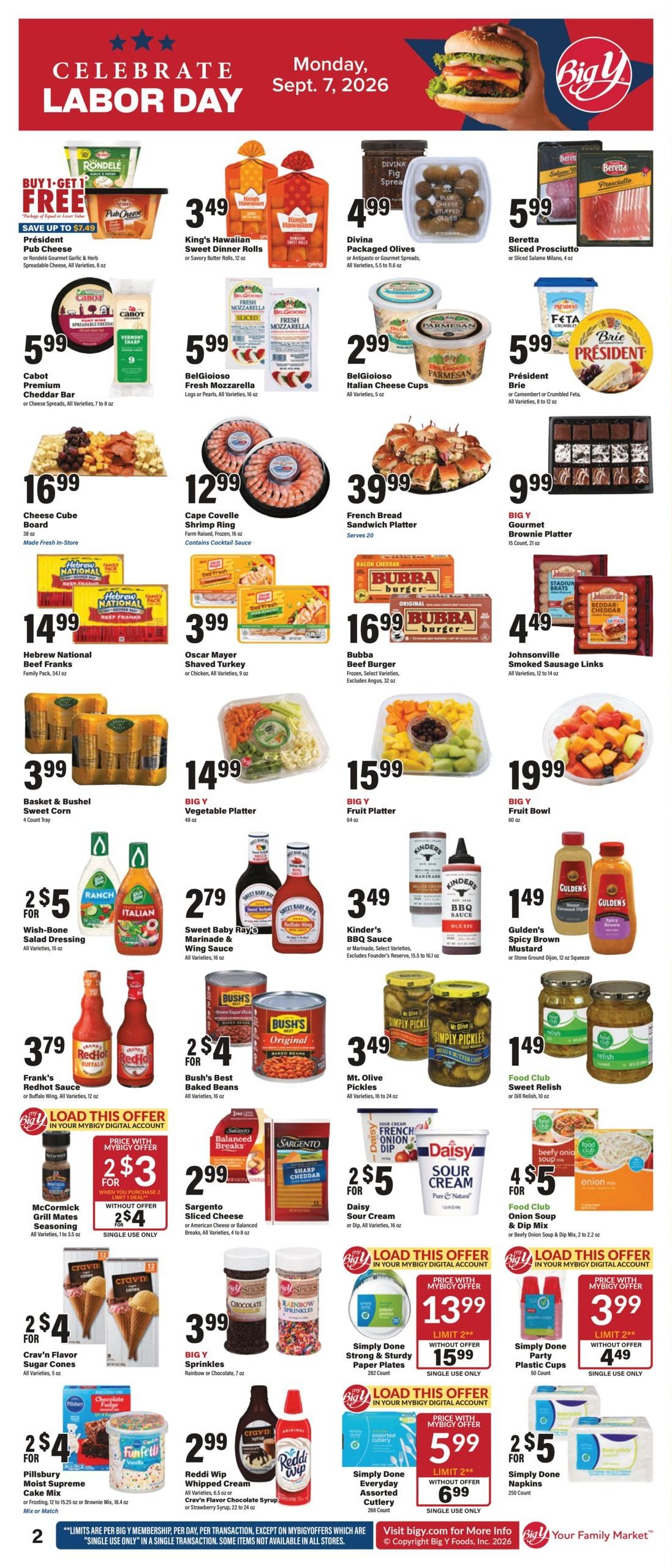Big Y (Allston Area, MA) Weekly Ad September 3 - 9, 2026
