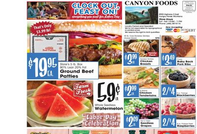 Canyon Foods Weekly Ad September 2 - 8, 2026
