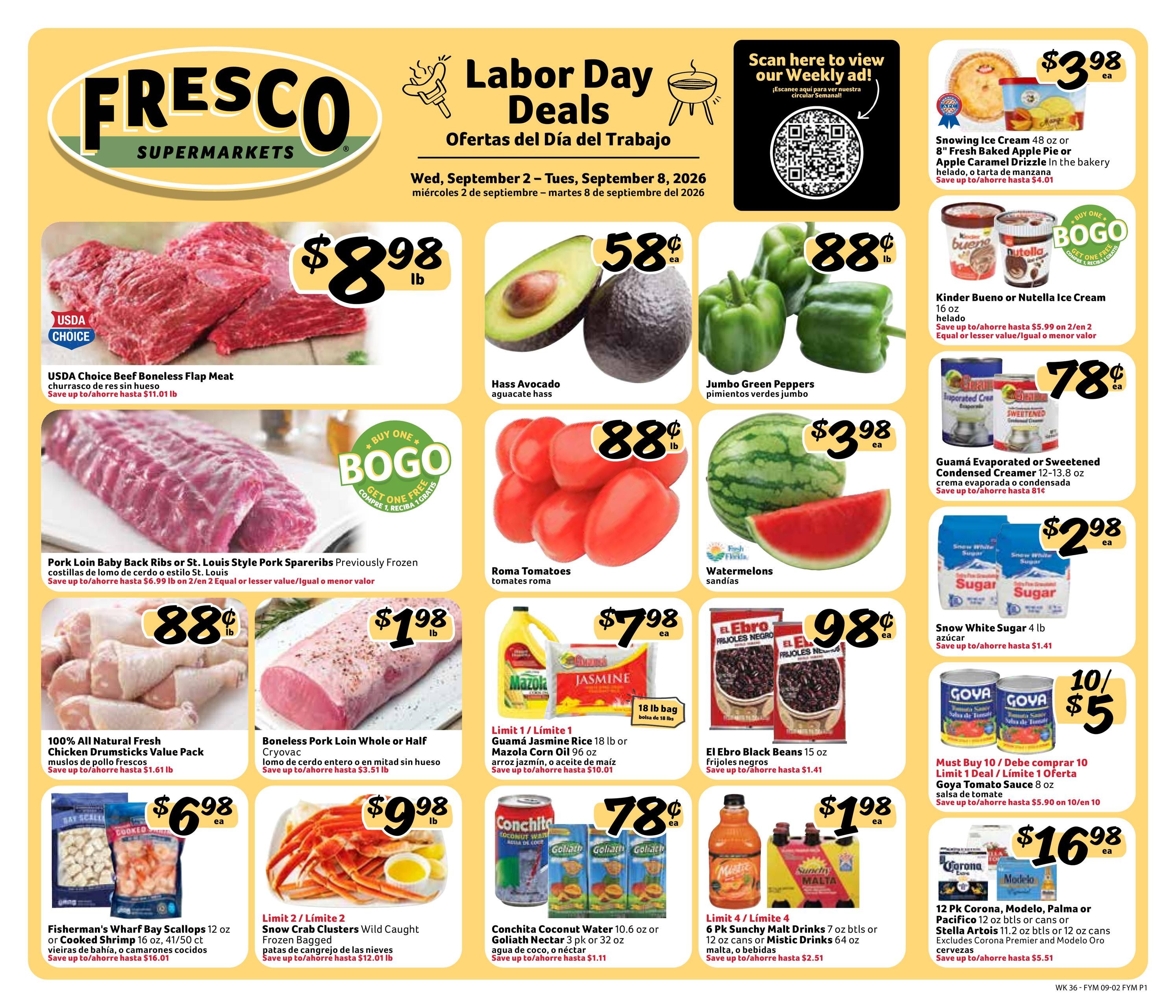 Fresco Y Mas (Boca Raton Area, FL) Weekly Ad September 2 - 8, 2026