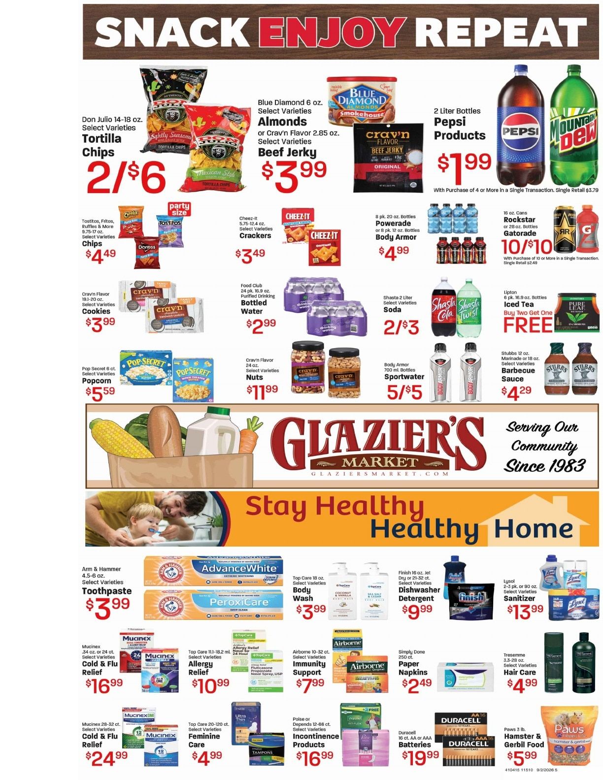 Glazier's Market Weekly Ad September 2 - 8, 2026