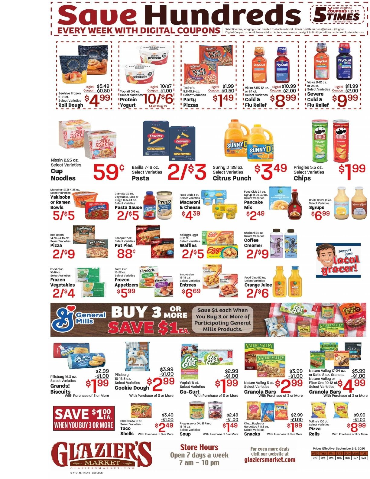Glazier's Market Weekly Ad September 2 - 8, 2026