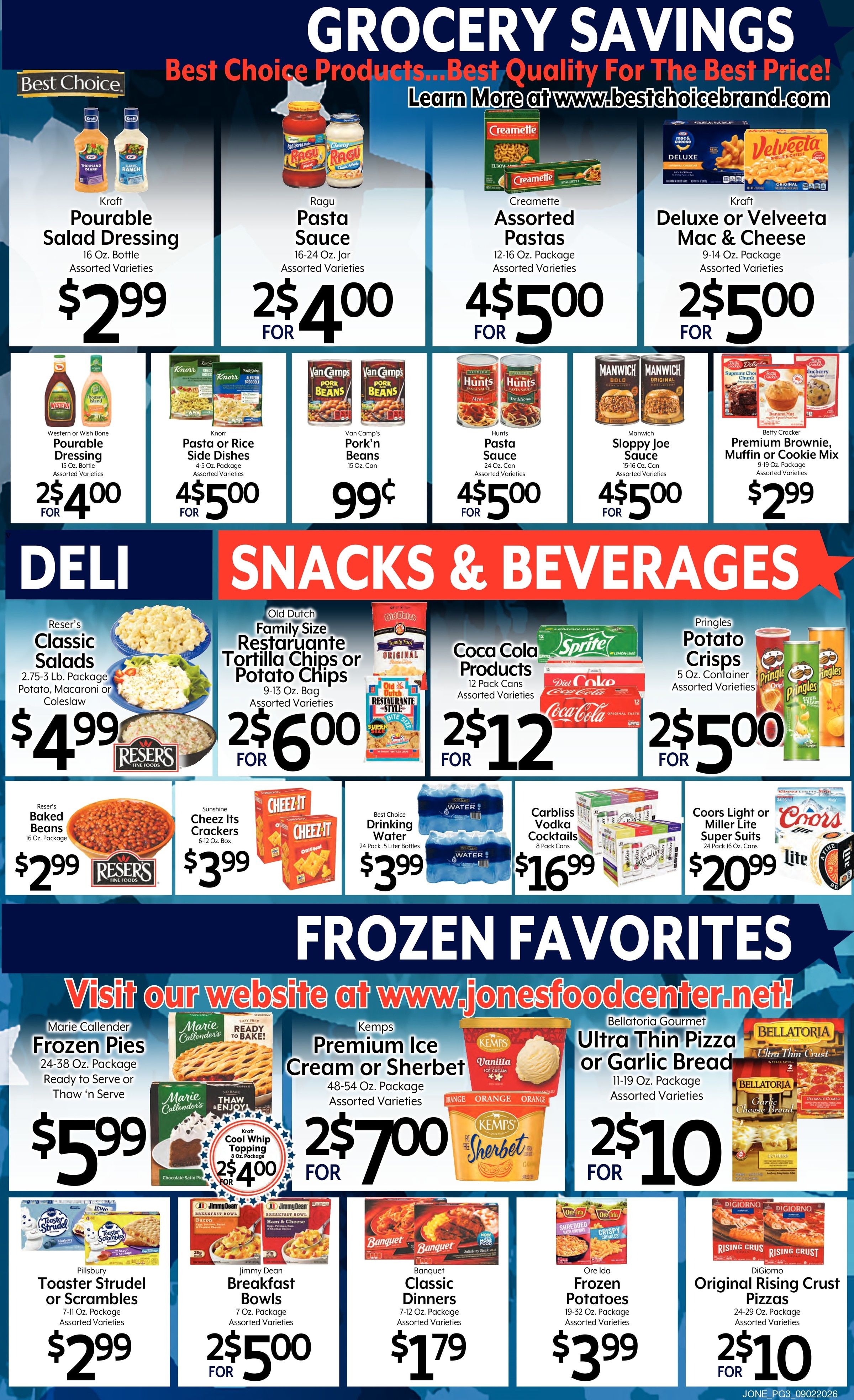 Jones' Food Center Celebrate Labor Day! Weekly Ad September 2 - 8, 2026