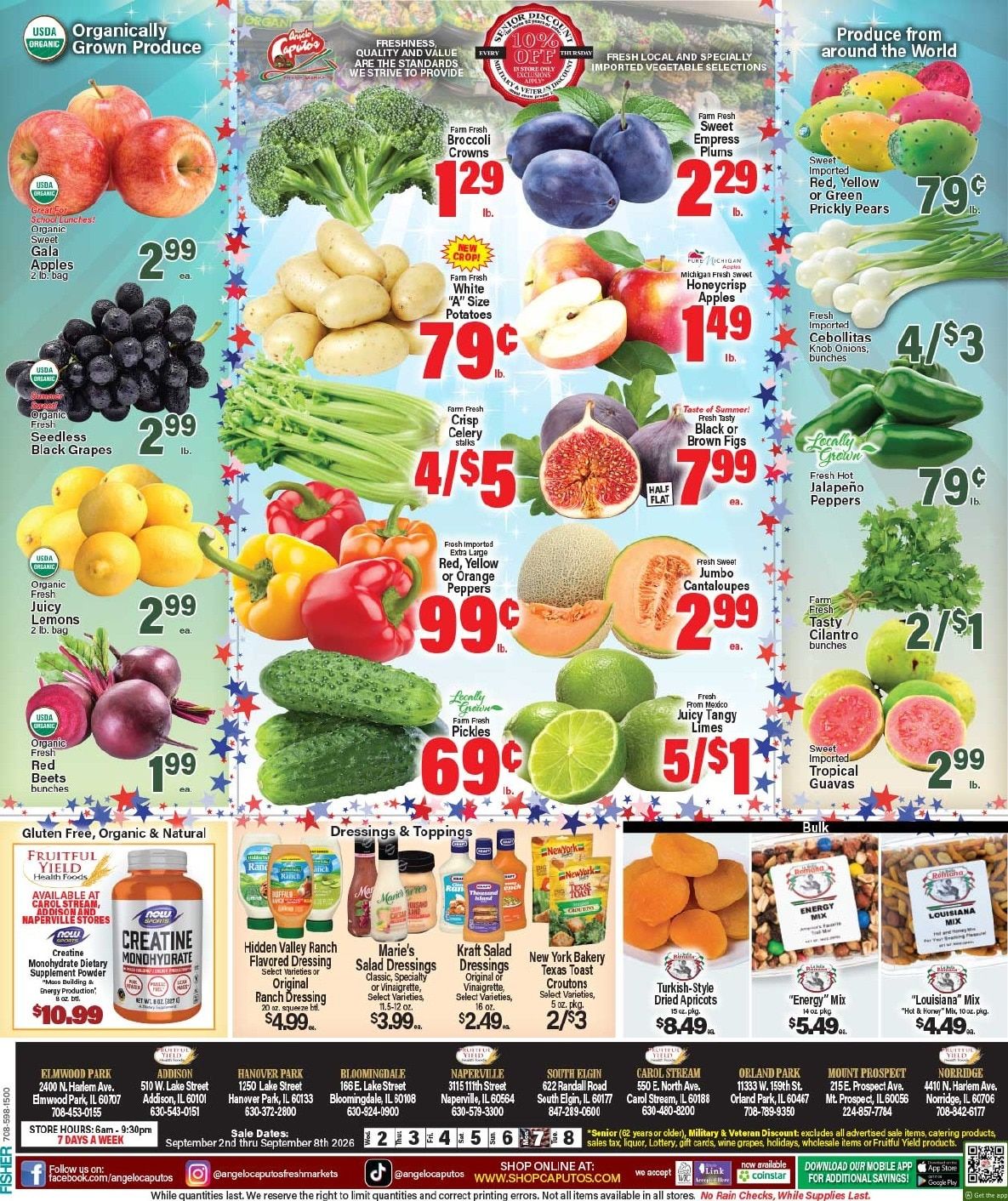 Angelo Caputo's Fresh Market (Addison and other locations, IL) Weekly Ad September 2 - 8, 2026