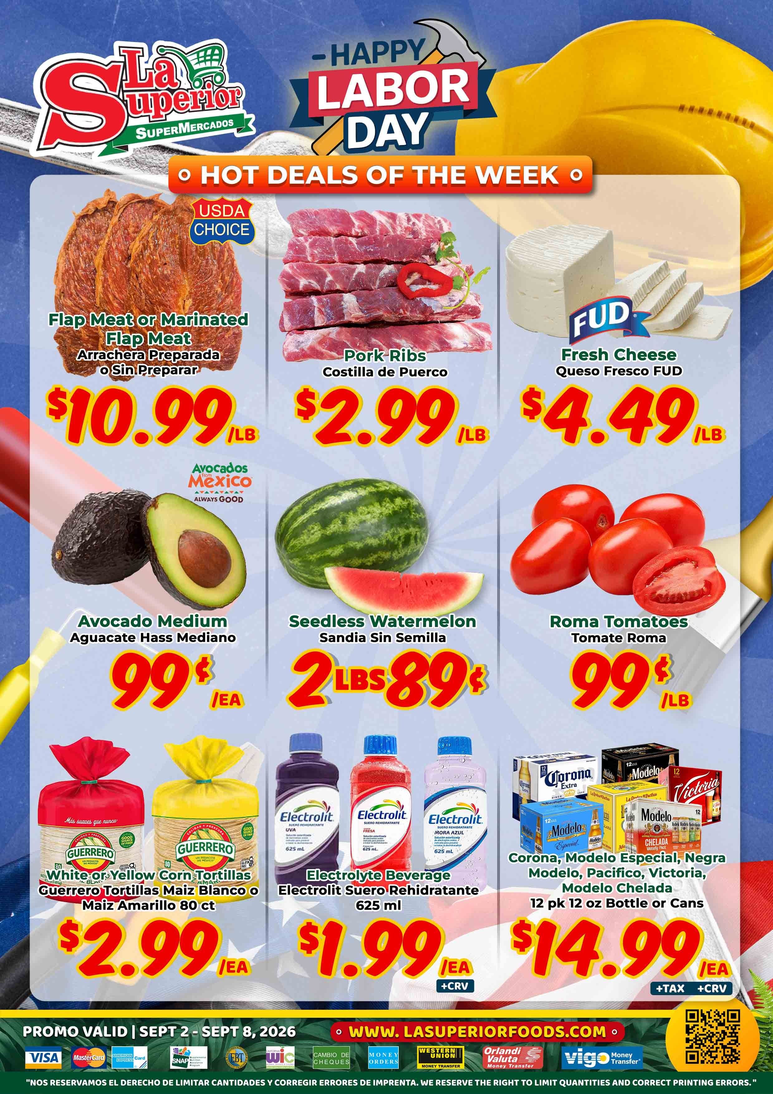 La Superior Mercados Weekly Ad September 2 - 8, 2026