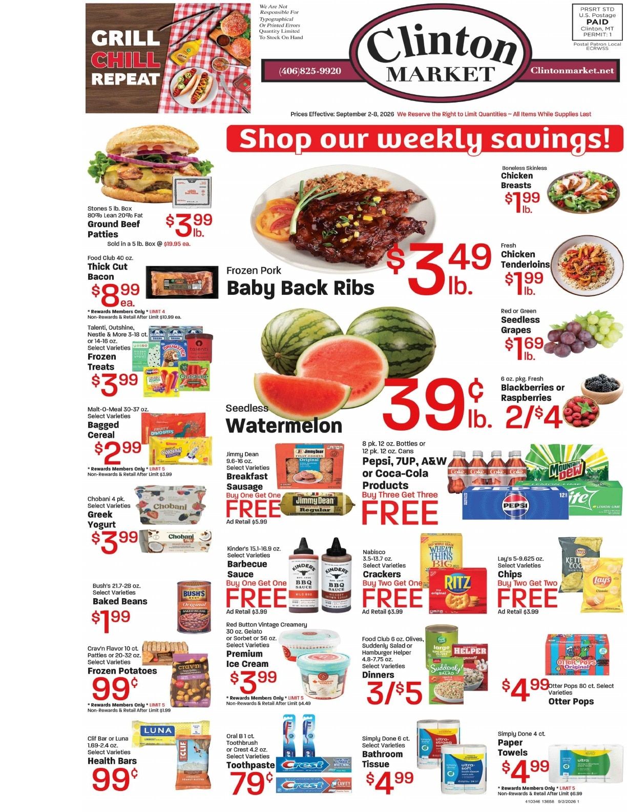 Clinton Market Weekly Ad September 2 - 8, 2026