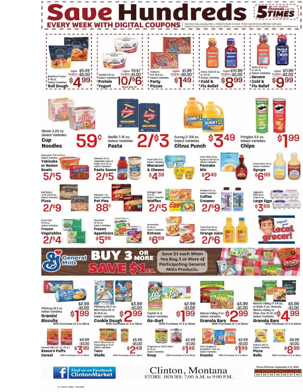 Clinton Market Weekly Ad September 2 - 8, 2026