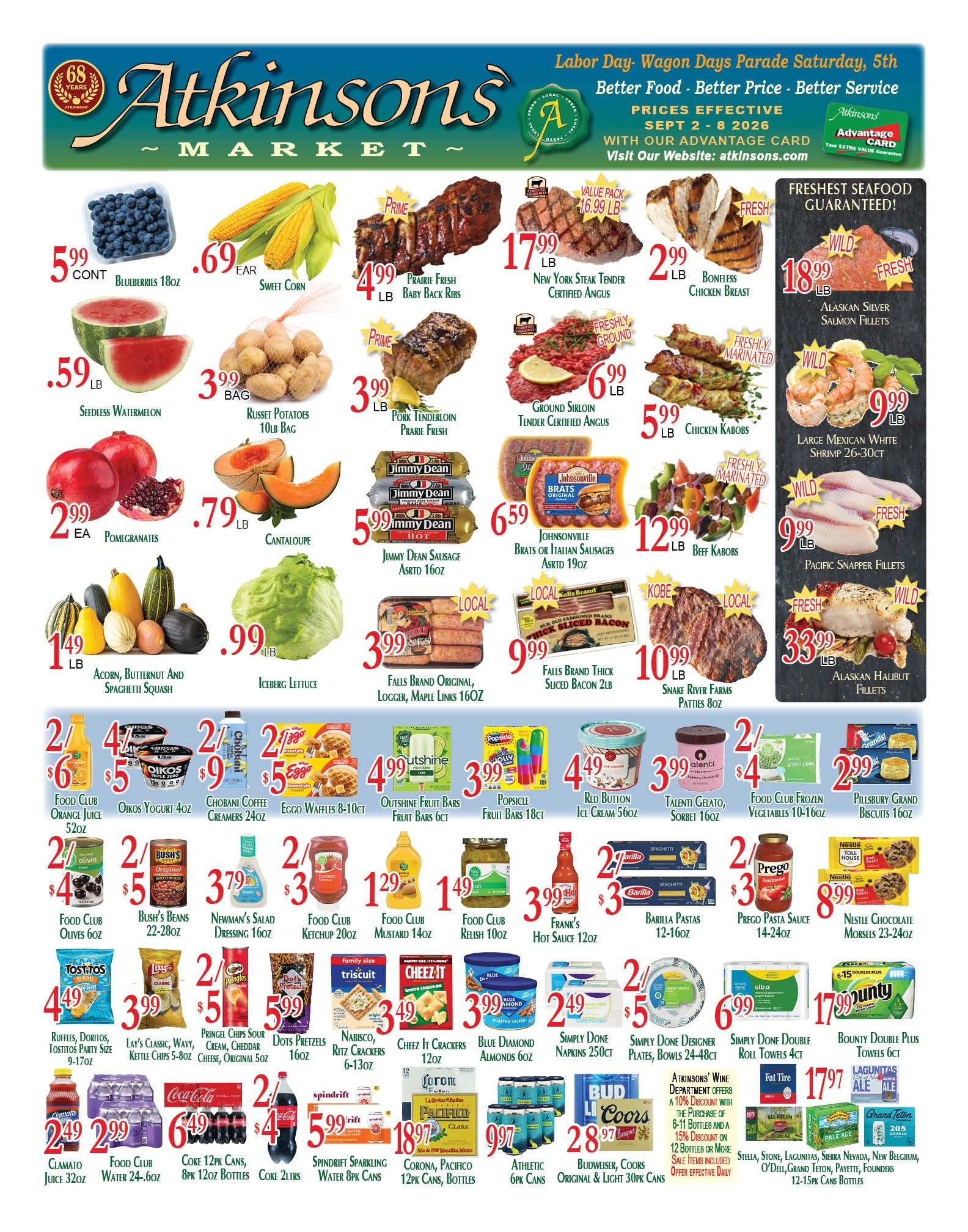 Atkinsons' Market Weekly Ad September 2 - 8, 2026