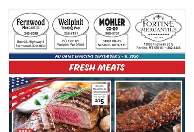 Fortine Mercantile Weekly Ad September 2 - 8, 2026