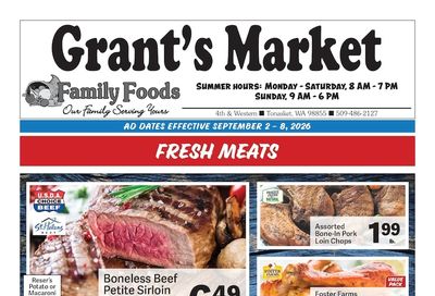 Grant's Family Foods Weekly Ad September 2 - 8, 2026