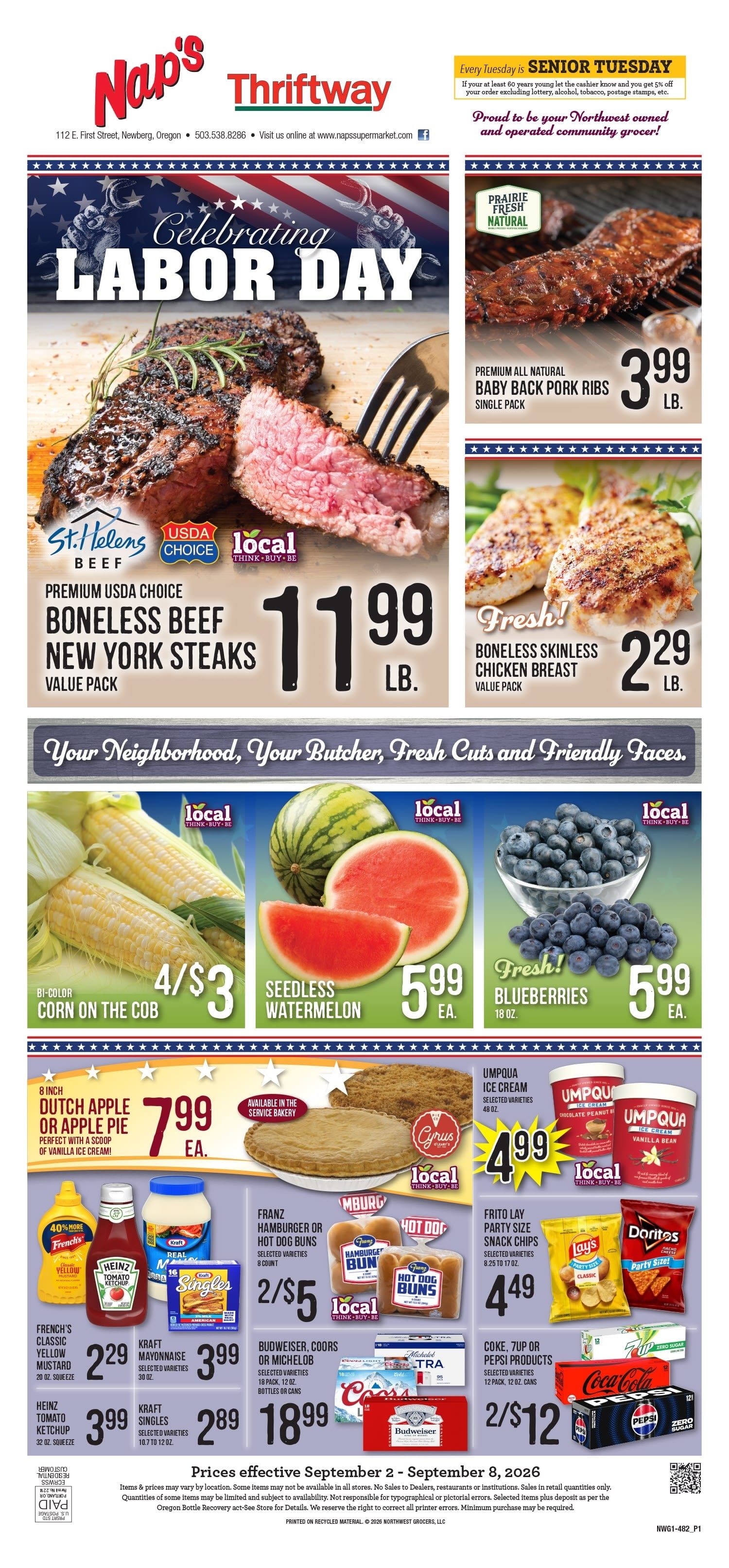 Nap's Thriftway Weekly Ad September 2 - 8, 2026