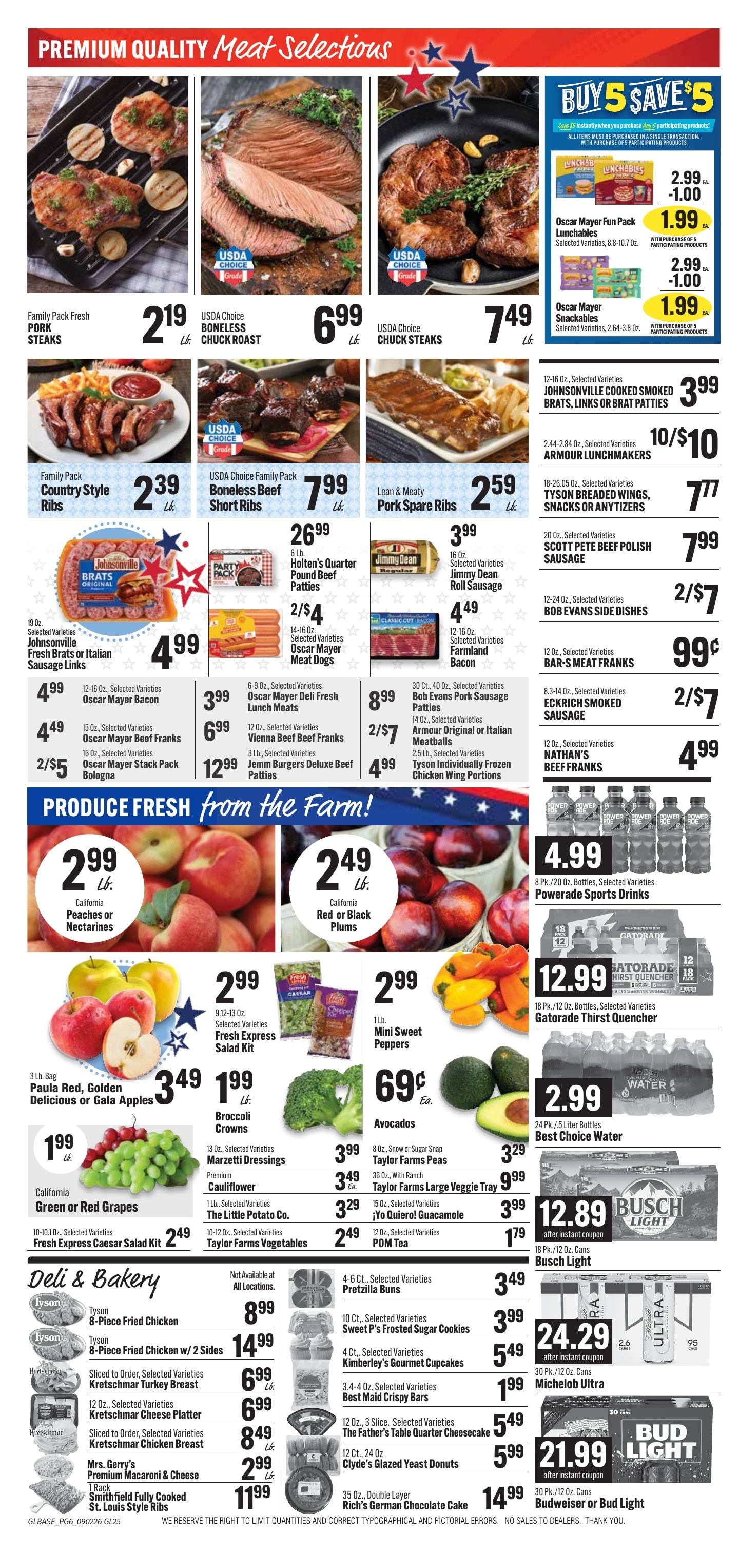 Bender's Foods (Wisconsin) Weekly Ad September 2 - 8, 2026