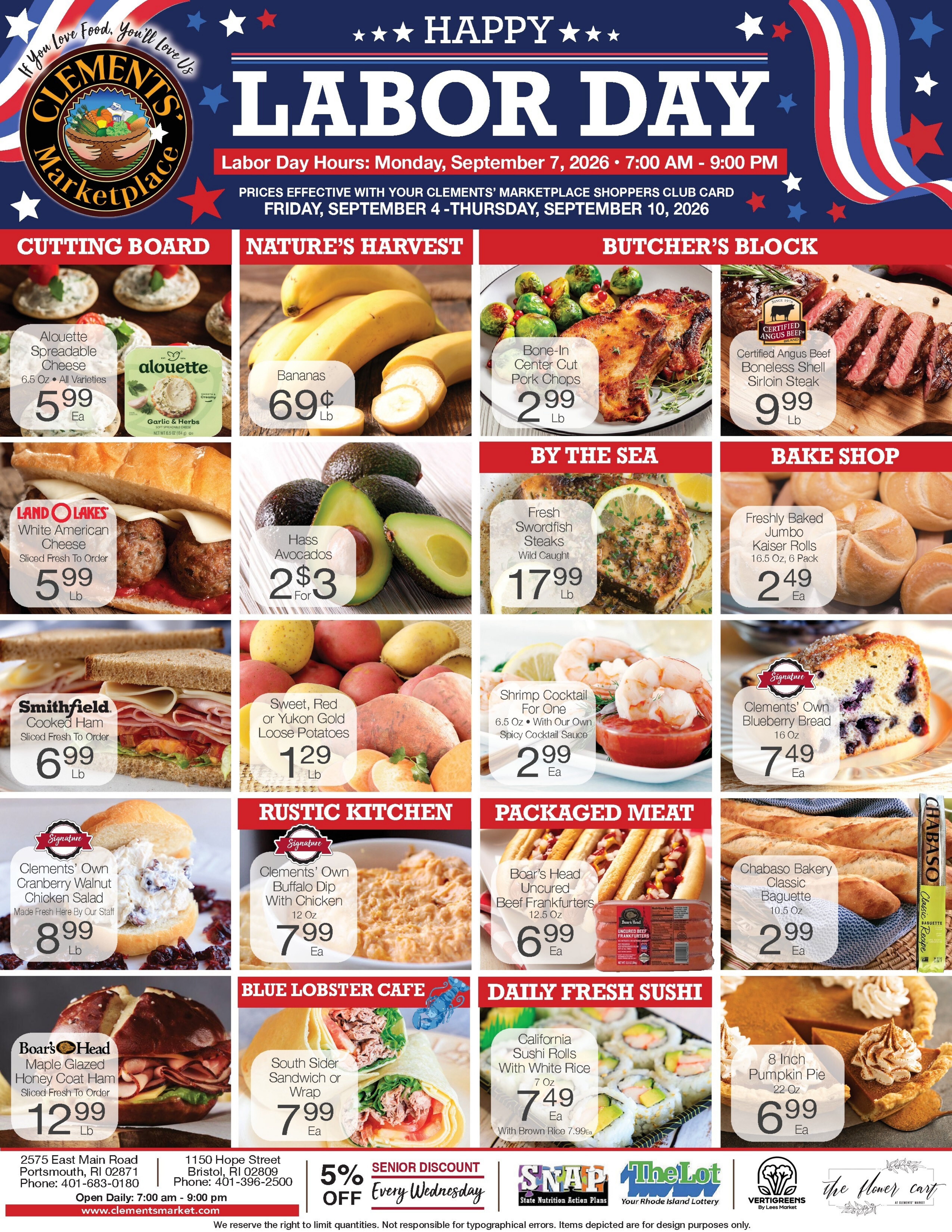 Clements' Marketplace (Rhode Island) Weekly Ad September 4 - 10, 2026