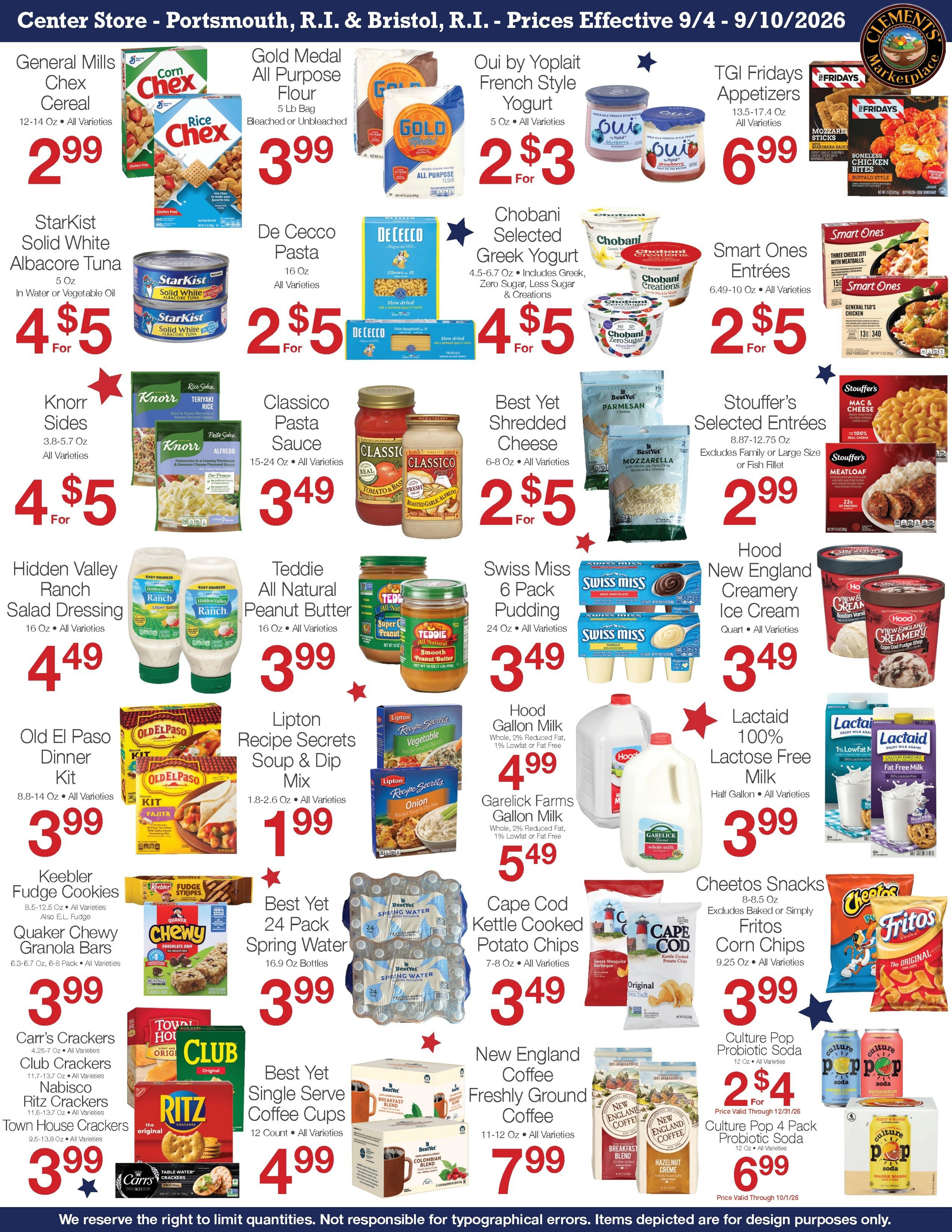 Clements' Marketplace (Rhode Island) Weekly Ad September 4 - 10, 2026