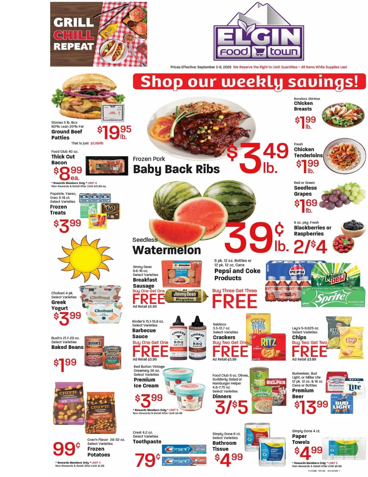 Elgin Foodtown Weekly Ad September 2 - 8, 2026