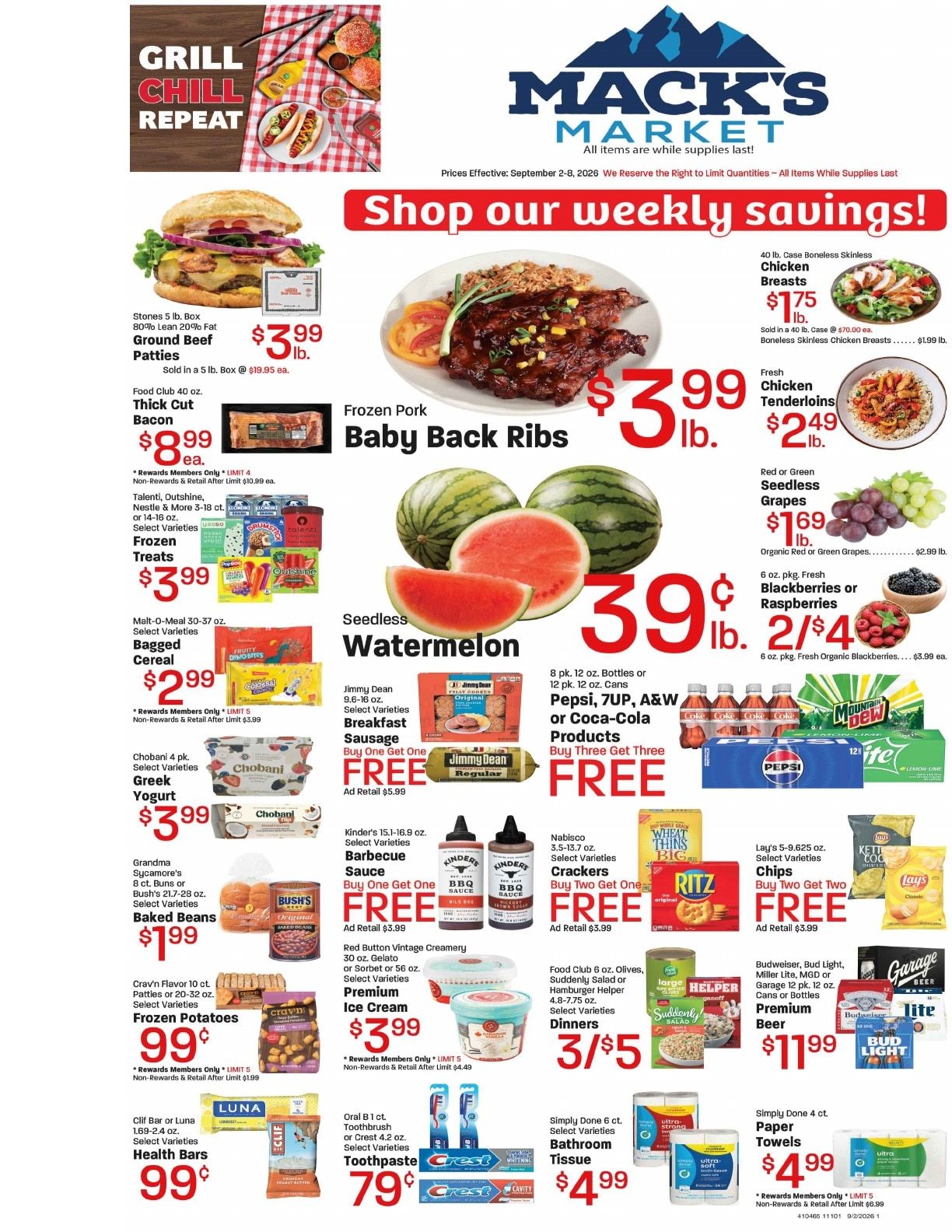 Mack's Market Weekly Ad September 2 - 8, 2026