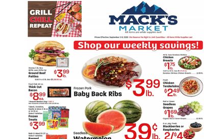 Mack's Market Weekly Ad September 2 - 8, 2026