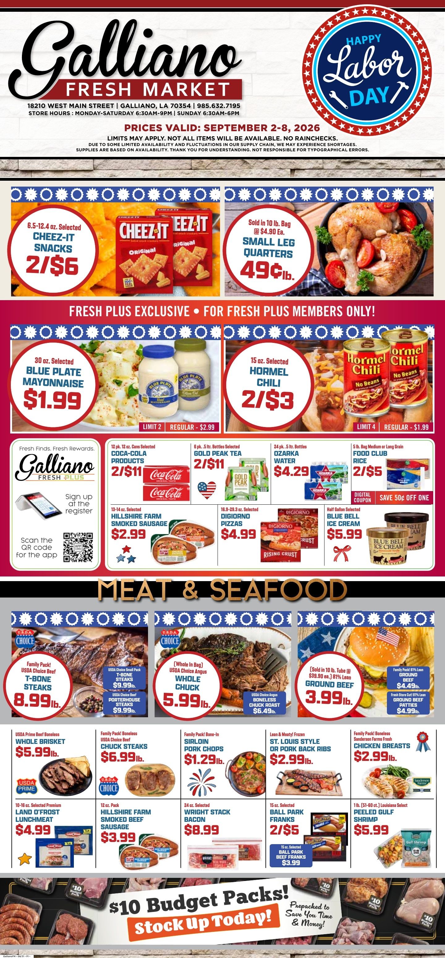 Galliano Fresh Market Weekly Ad September 2 - 8, 2026