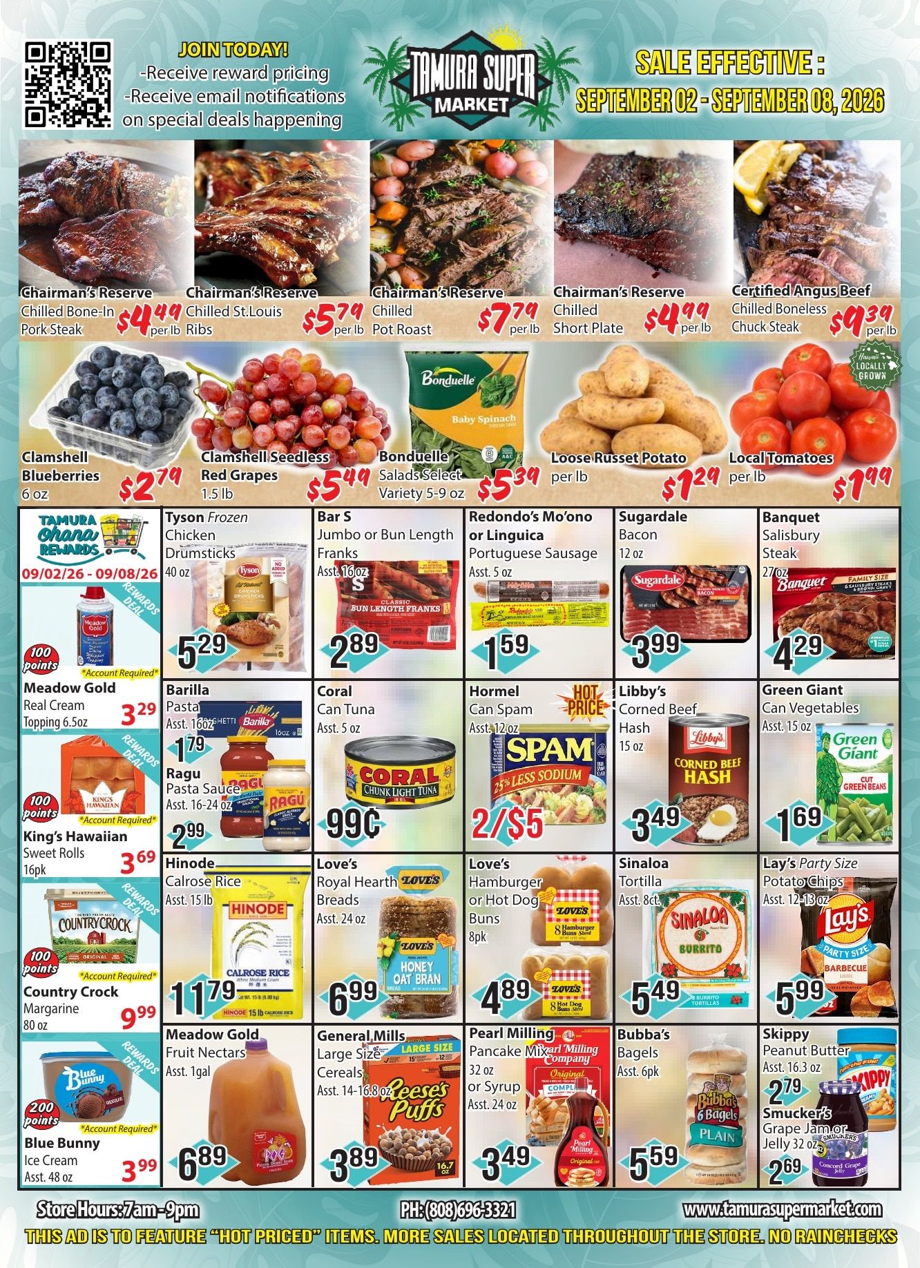 Tamura Super Market Weekly Ad September 2 - 8, 2026