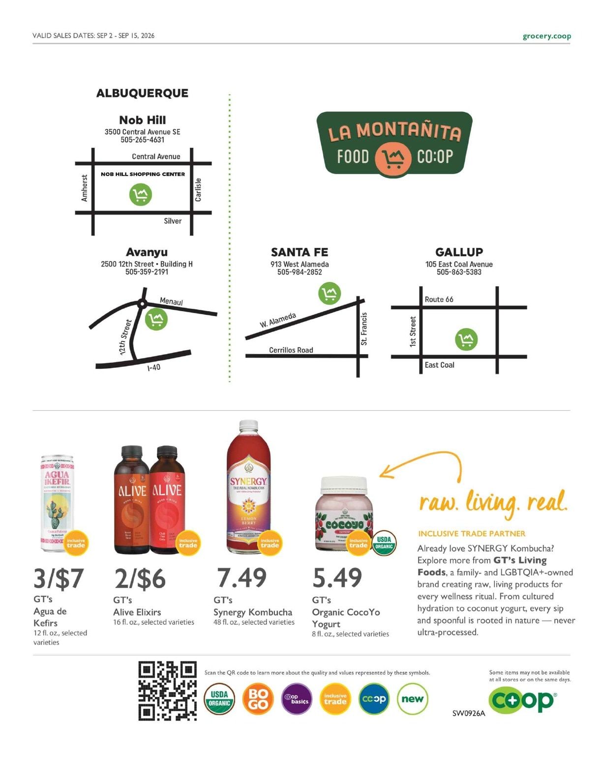 La Montañita Co-op Co+op Deals Weekly Ad September 2 - 15, 2026