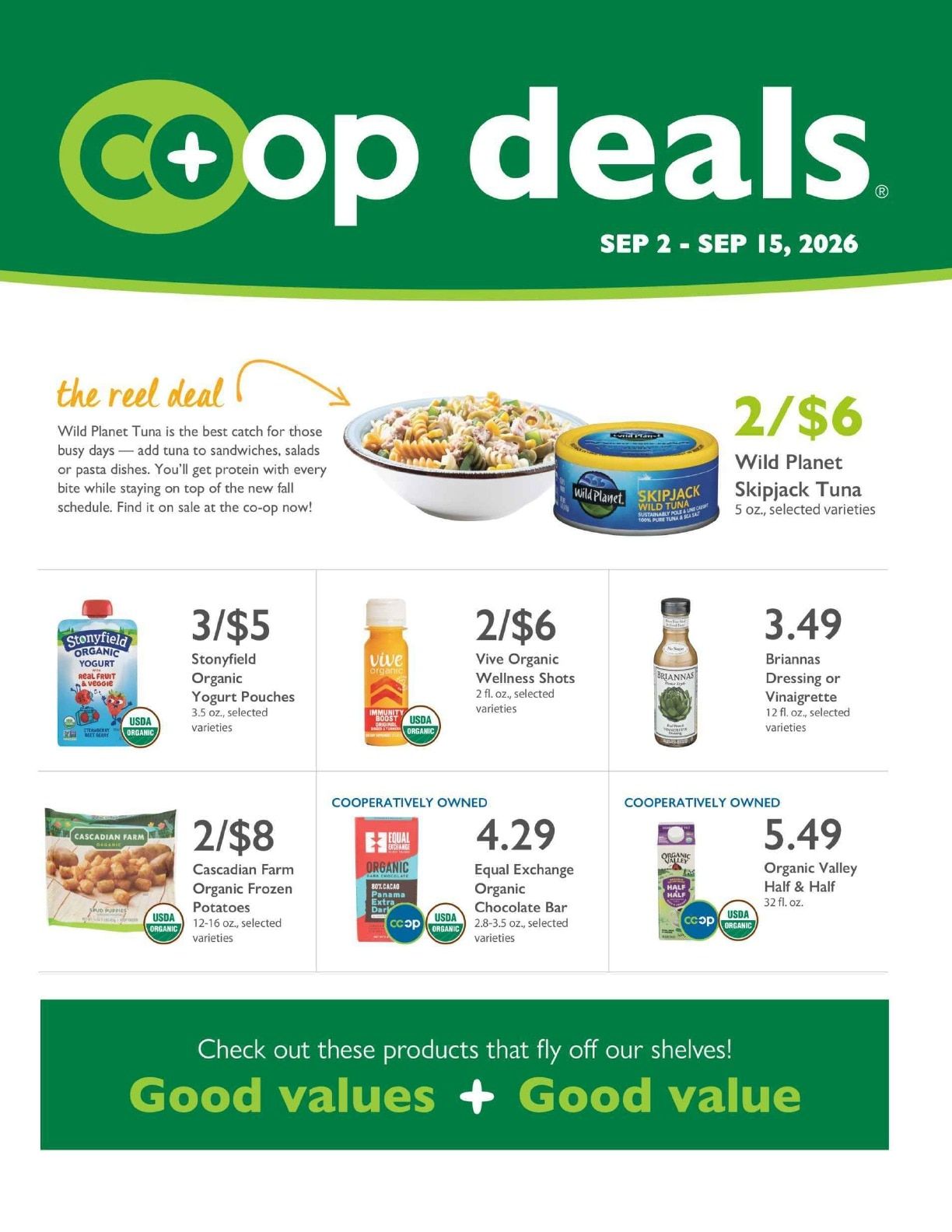 Abundance Food Co-op Co+op Deals Weekly Ad September 2 - 15, 2026