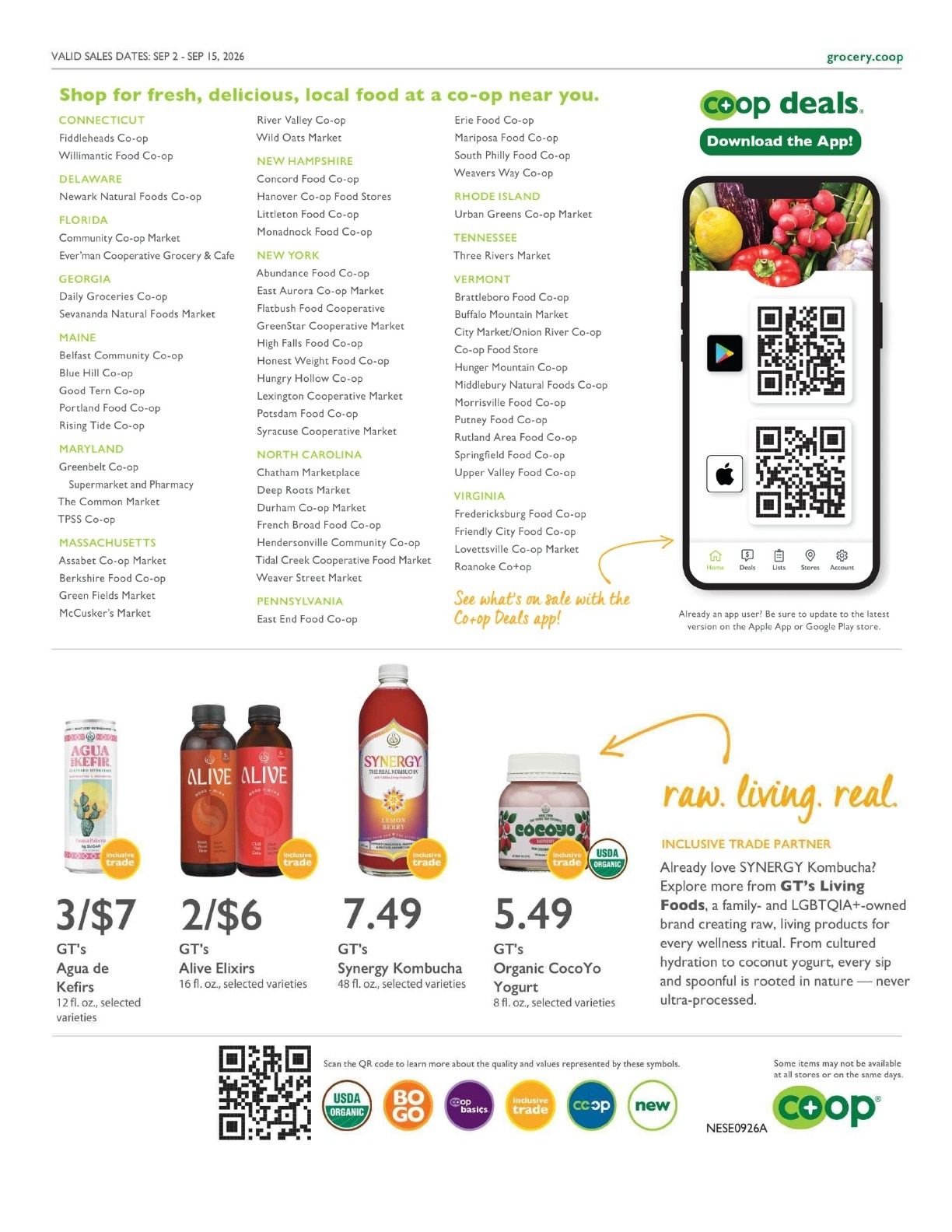 Abundance Food Co-op Co+op Deals Weekly Ad September 2 - 15, 2026
