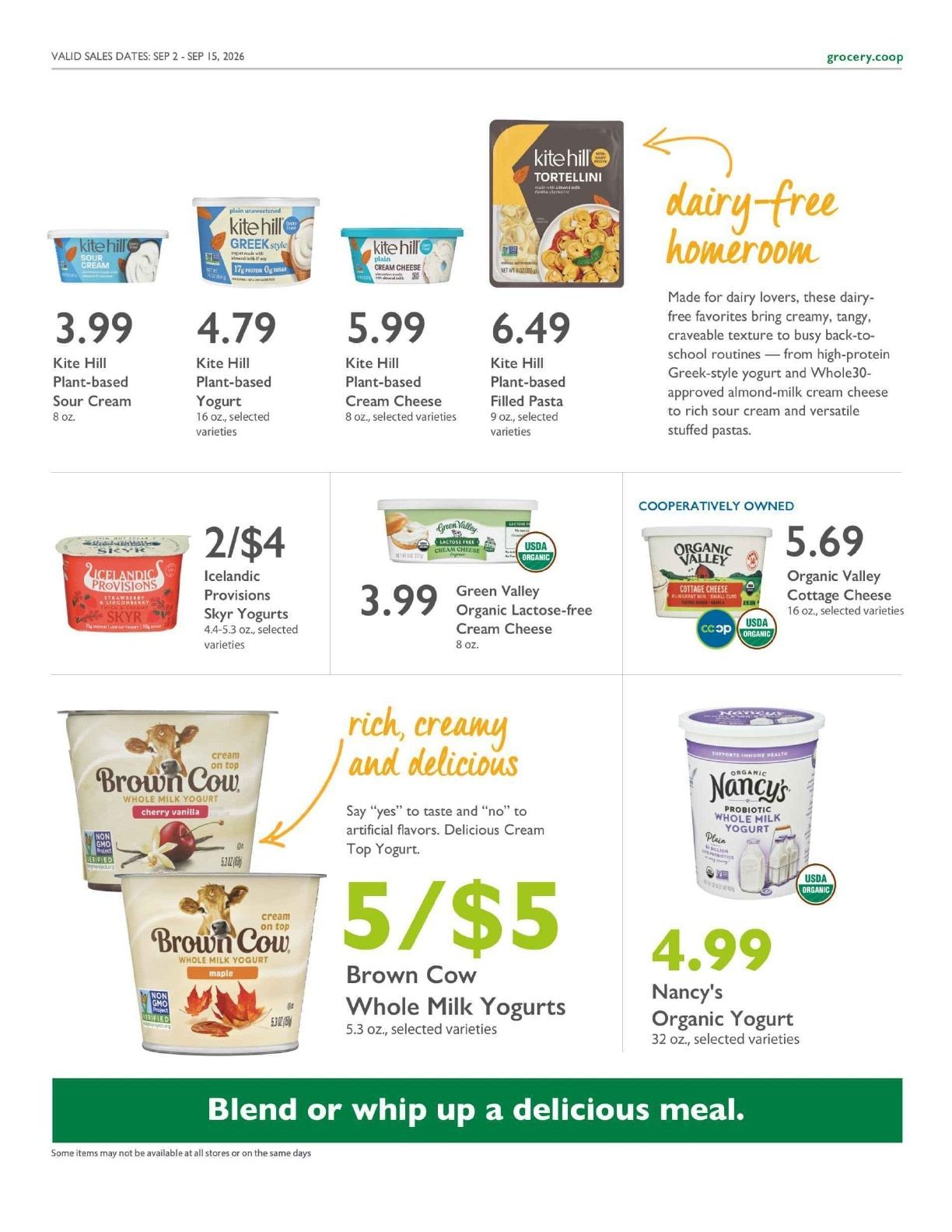 Abundance Food Co-op Co+op Deals Weekly Ad September 2 - 15, 2026