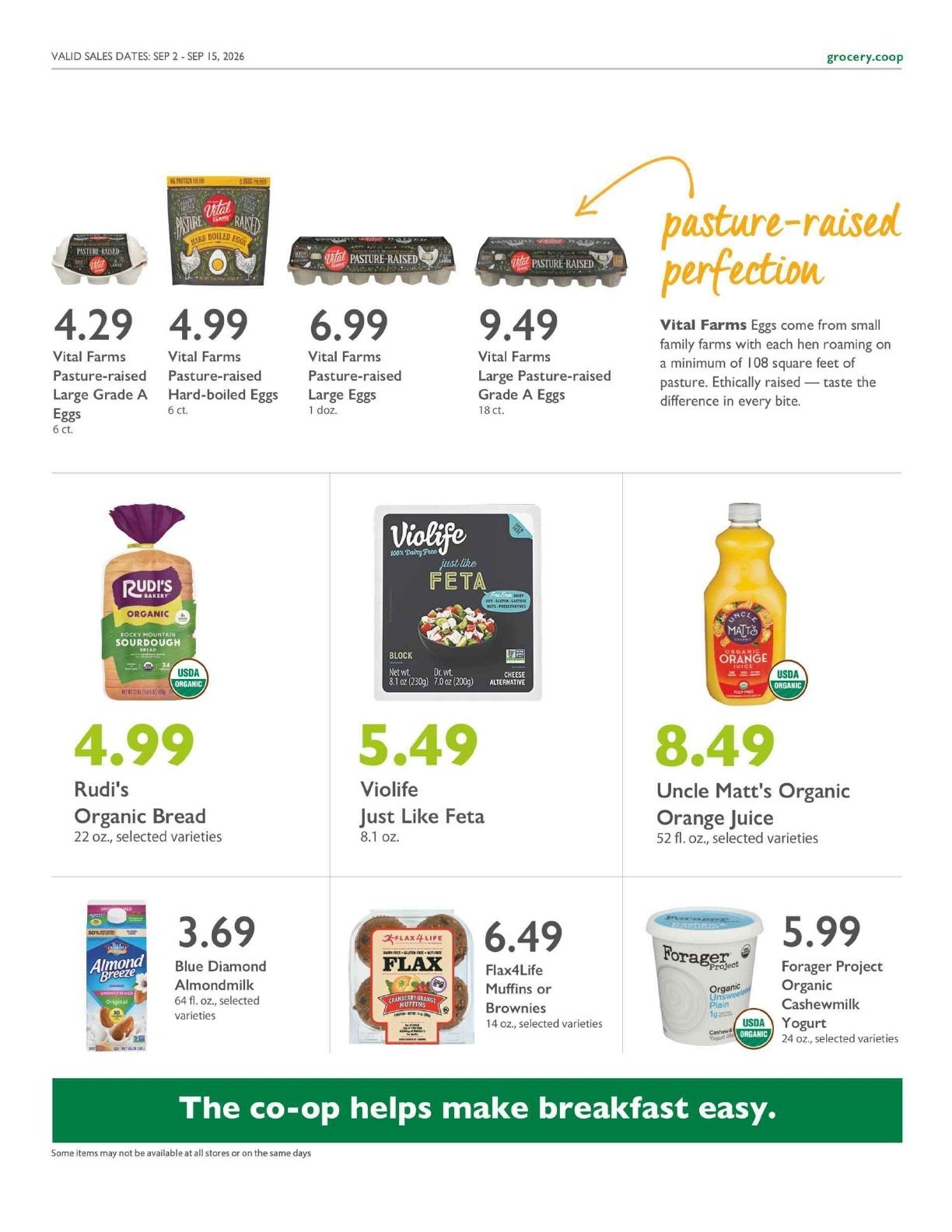 Abundance Food Co-op Co+op Deals Weekly Ad September 2 - 15, 2026