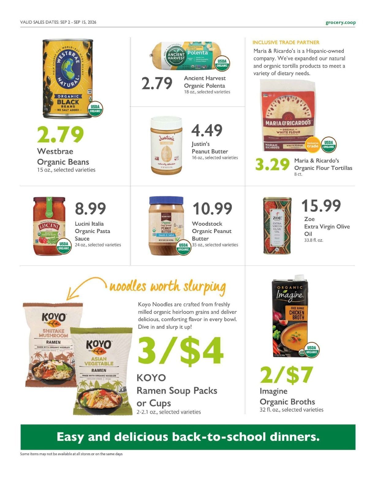Abundance Food Co-op Co+op Deals Weekly Ad September 2 - 15, 2026