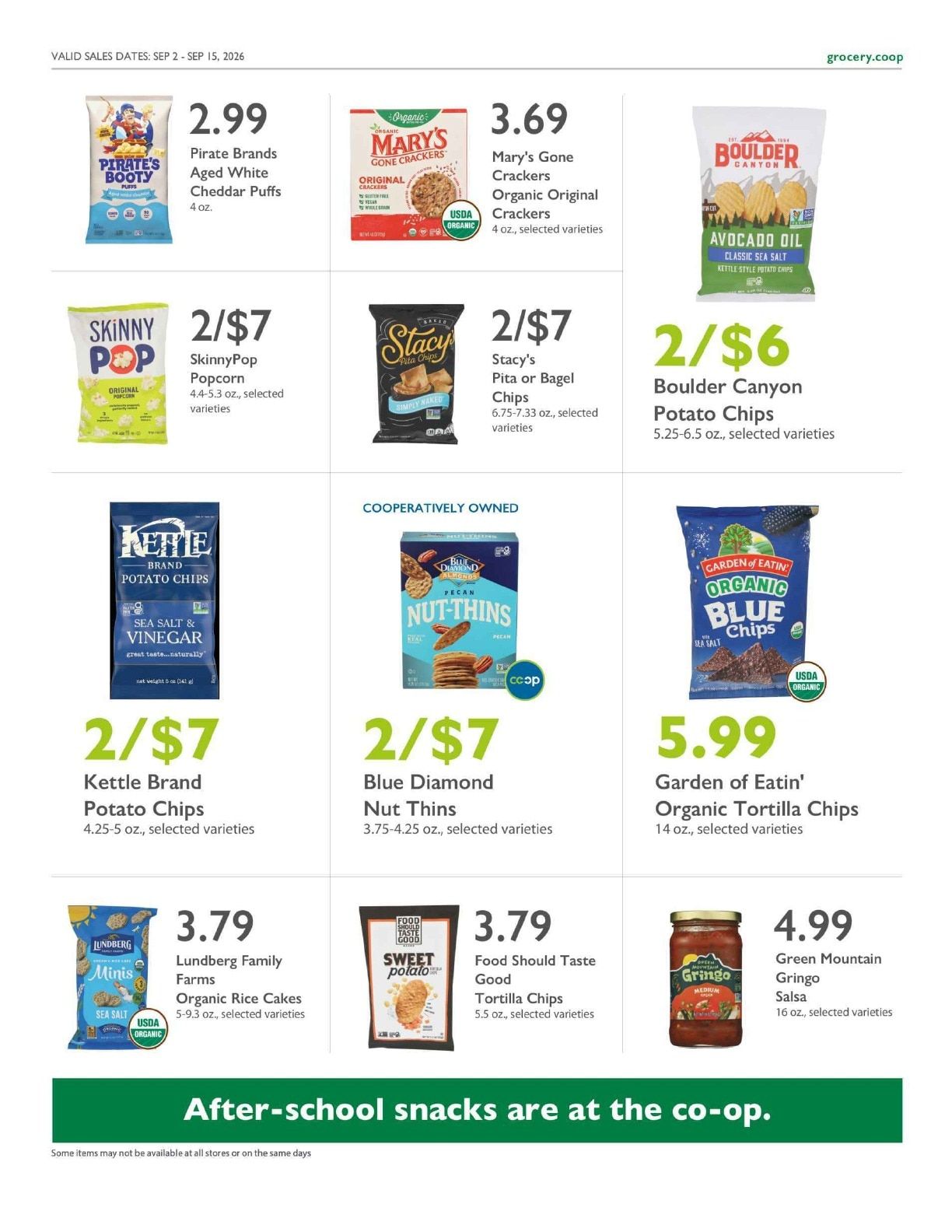 Abundance Food Co-op Co+op Deals Weekly Ad September 2 - 15, 2026