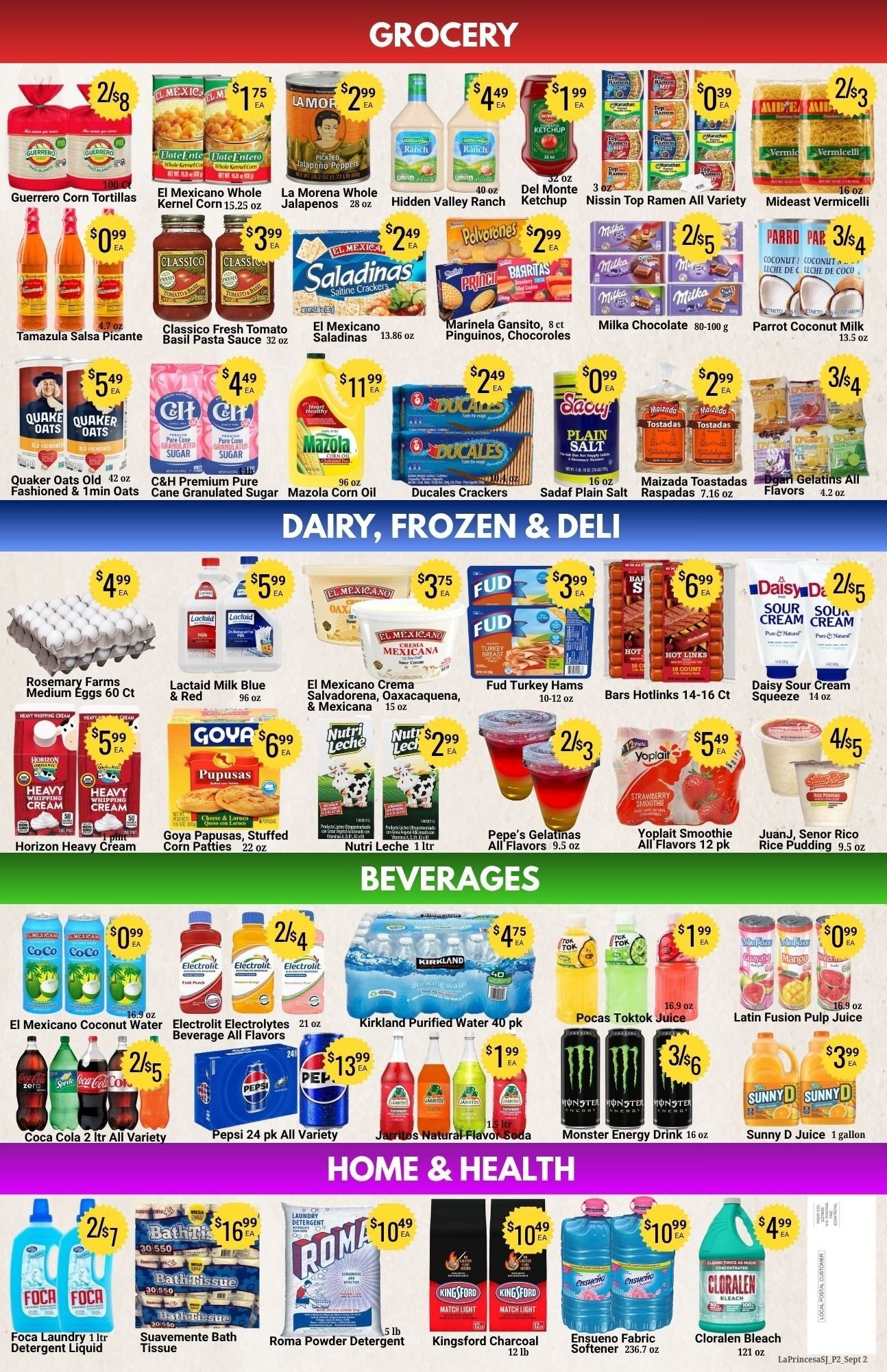 La Princesa International Bazaar Weekly Ad September 2 - 8, 2026