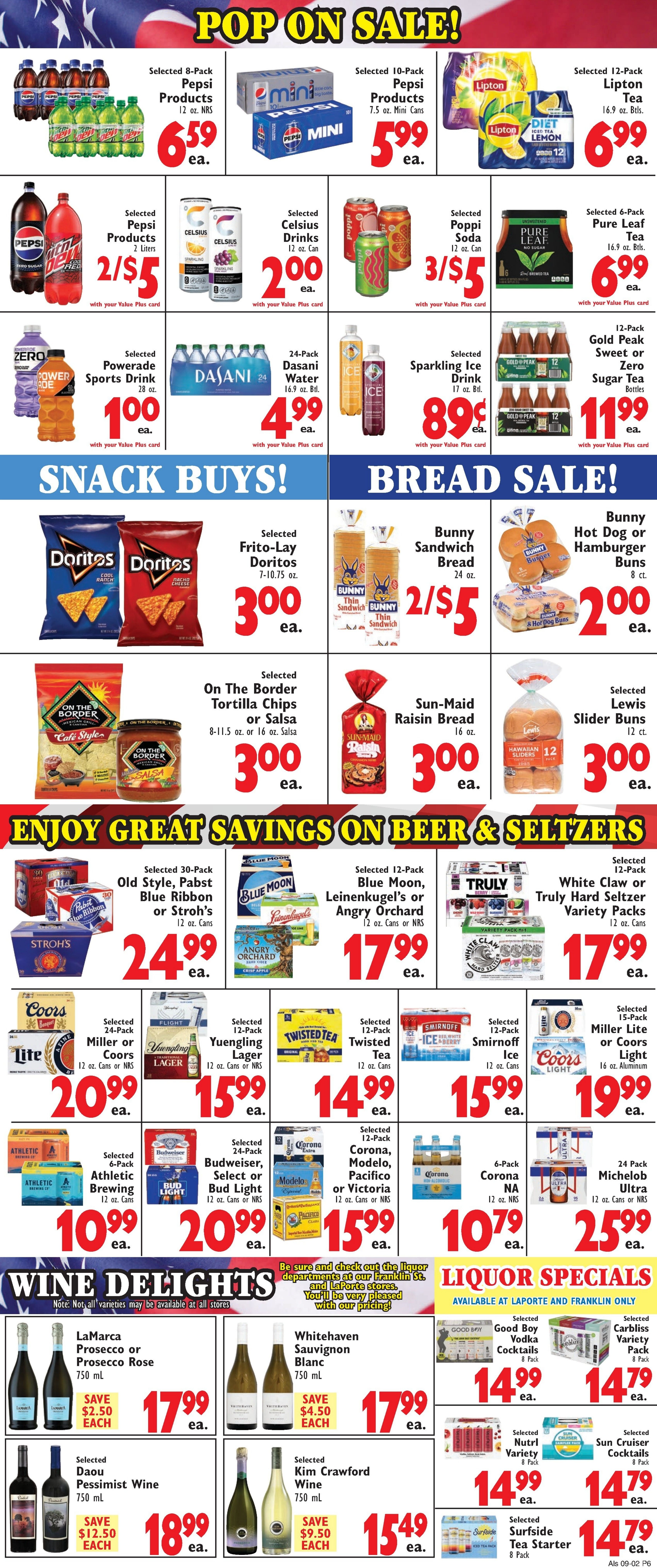Al's Supermarket (Indiana) Weekly Ad September 2 - 8, 2026