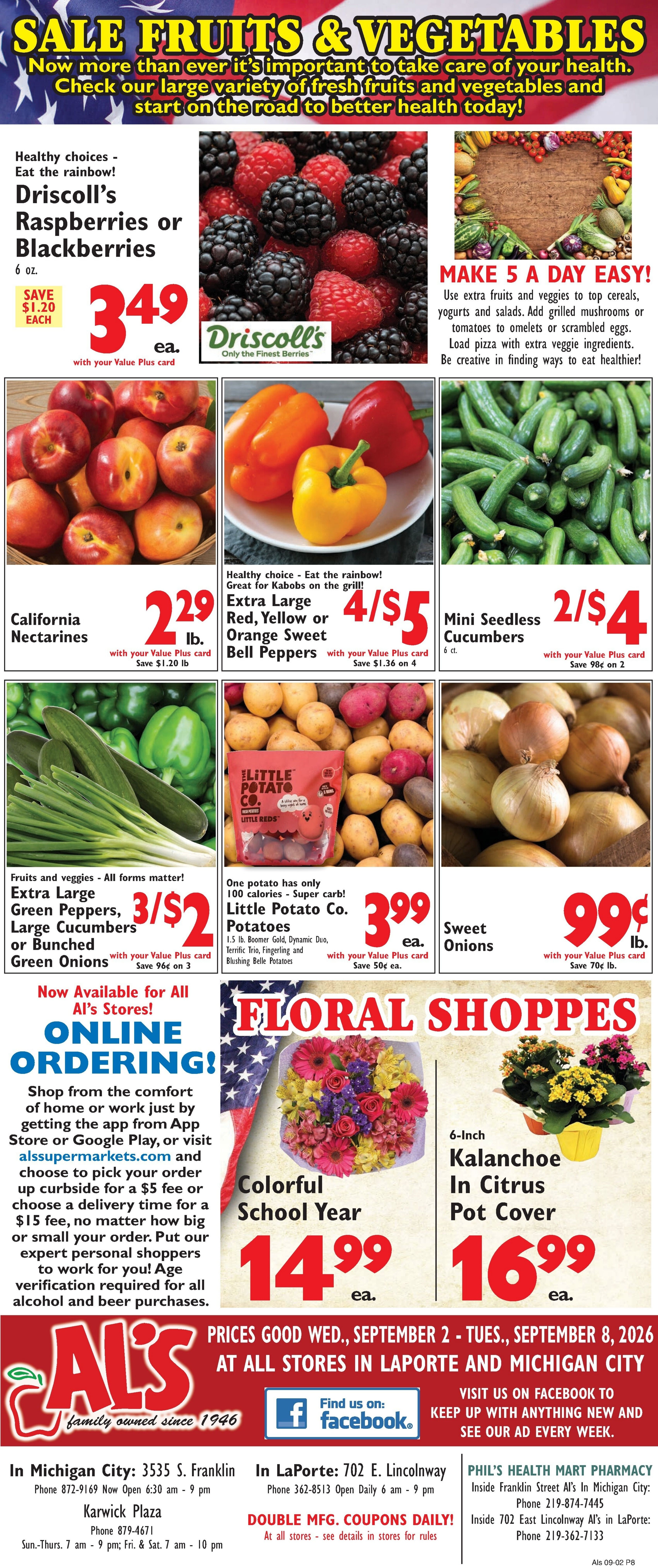 Al's Supermarket (Indiana) Weekly Ad September 2 - 8, 2026
